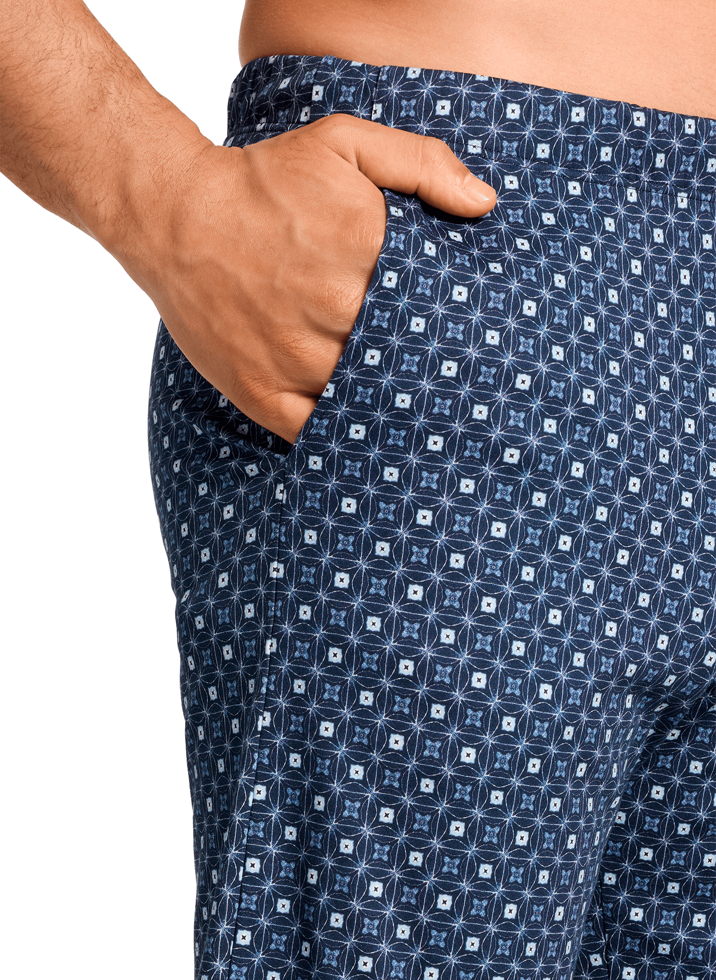 Short de pyjama à motifs en coton HANRO Bleu