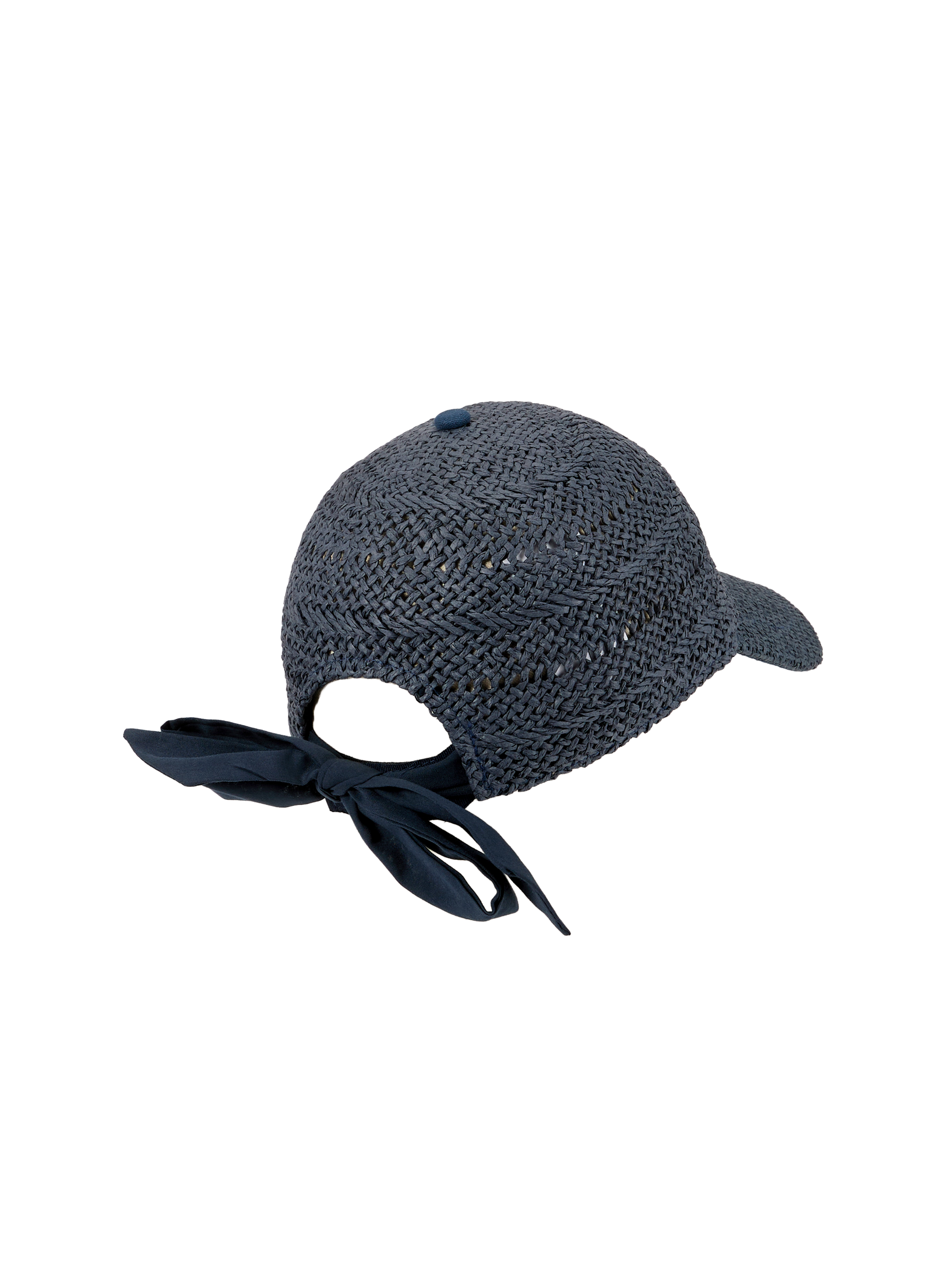 Casquette avec noeud en raphia AU PRINTEMPS PARIS Bleu