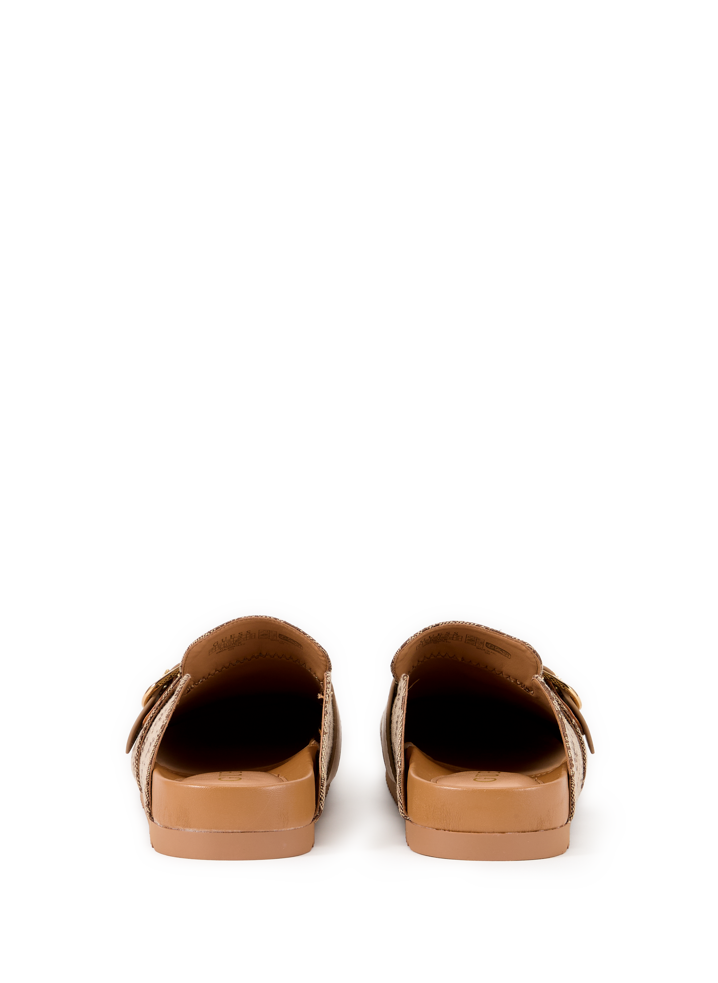 <p>Mules Galava with logo tread</p> GUESS Brown