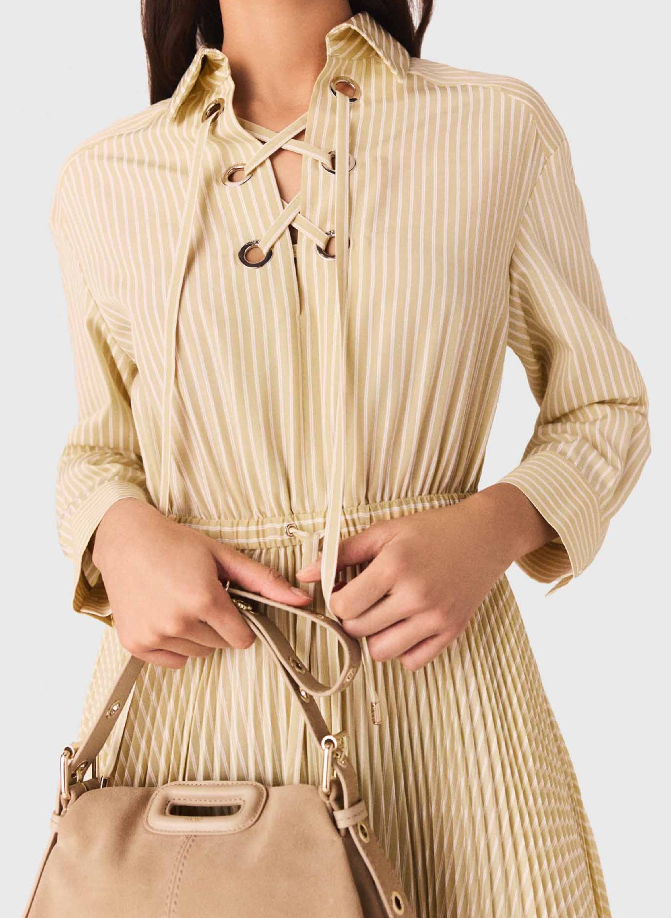 Robe longue col classique MAJE Jaune