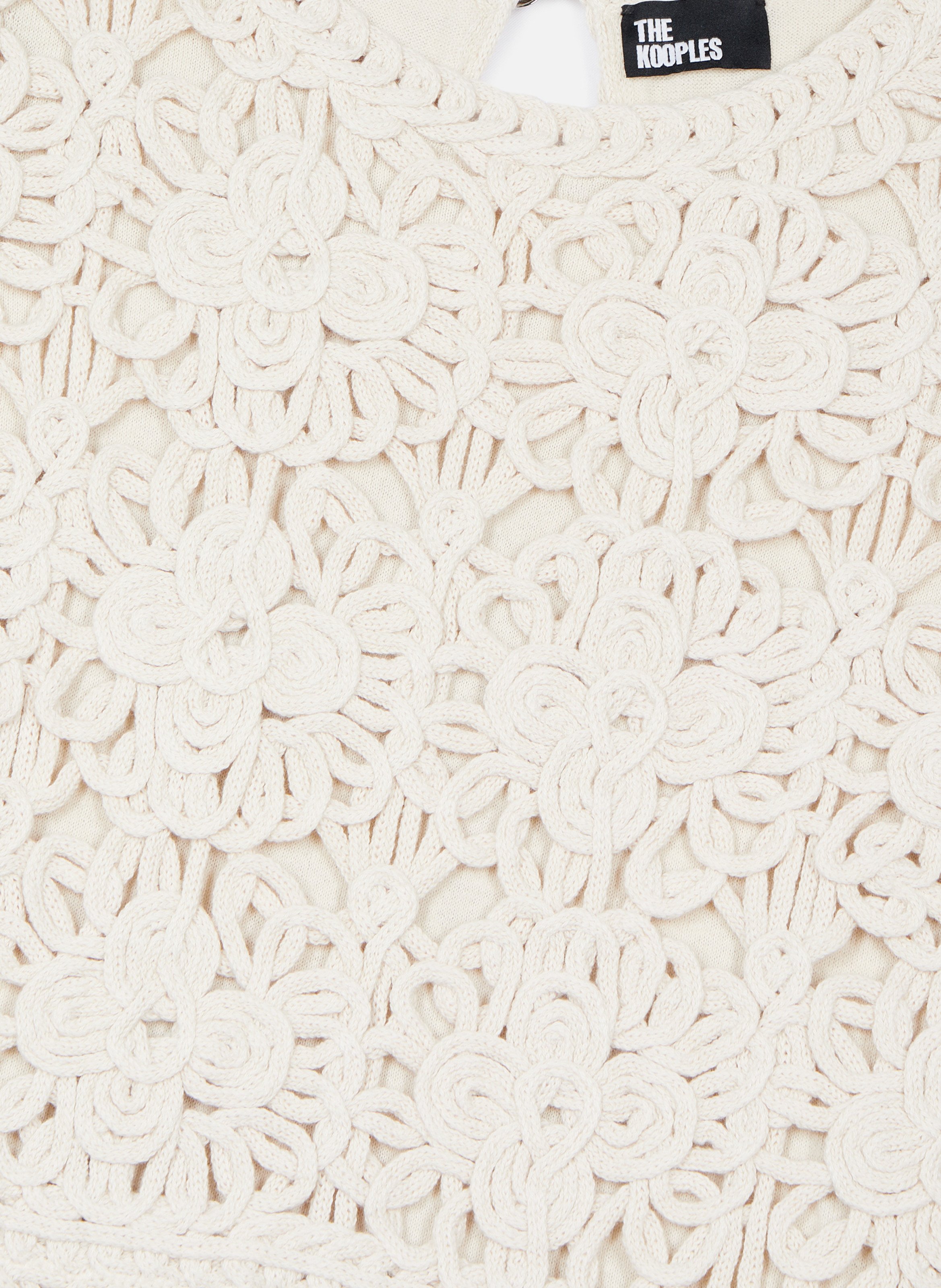 Robe courte en crochet THE KOOPLES Beige