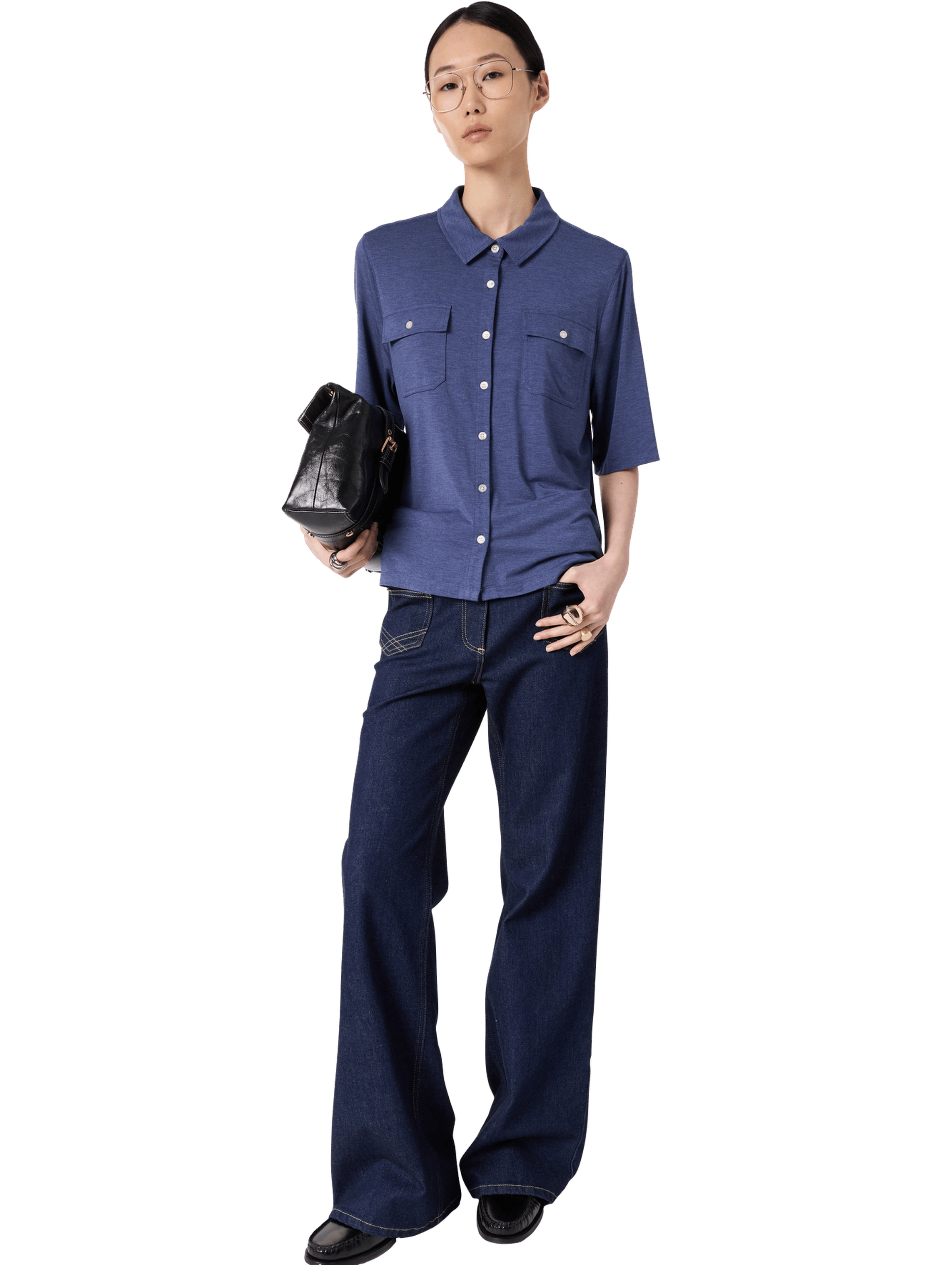 T-shirt polo boutonné - myla GERARD DAREL Bleu