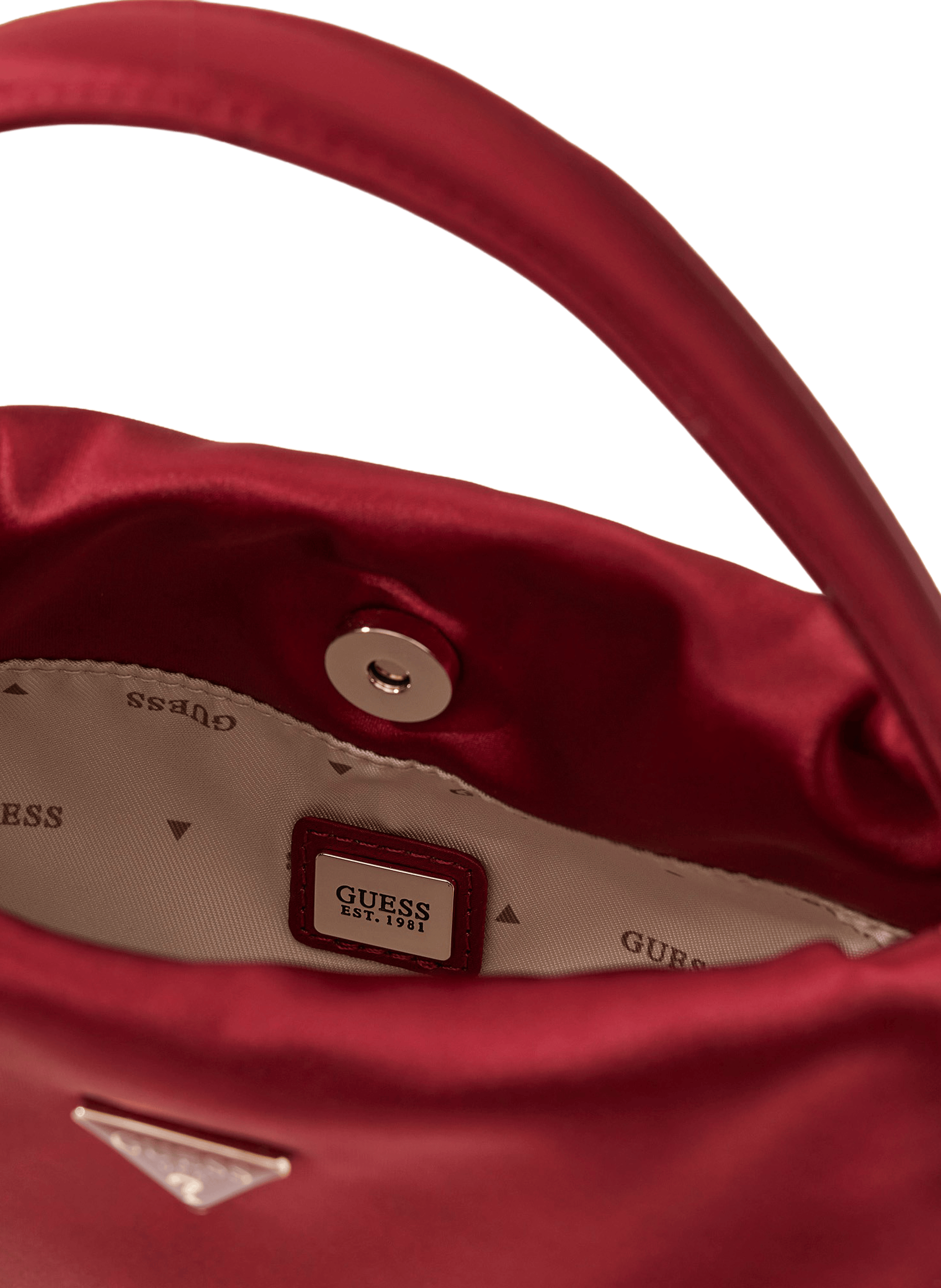 Mini sac à main Elsie froncé GUESS Rouge