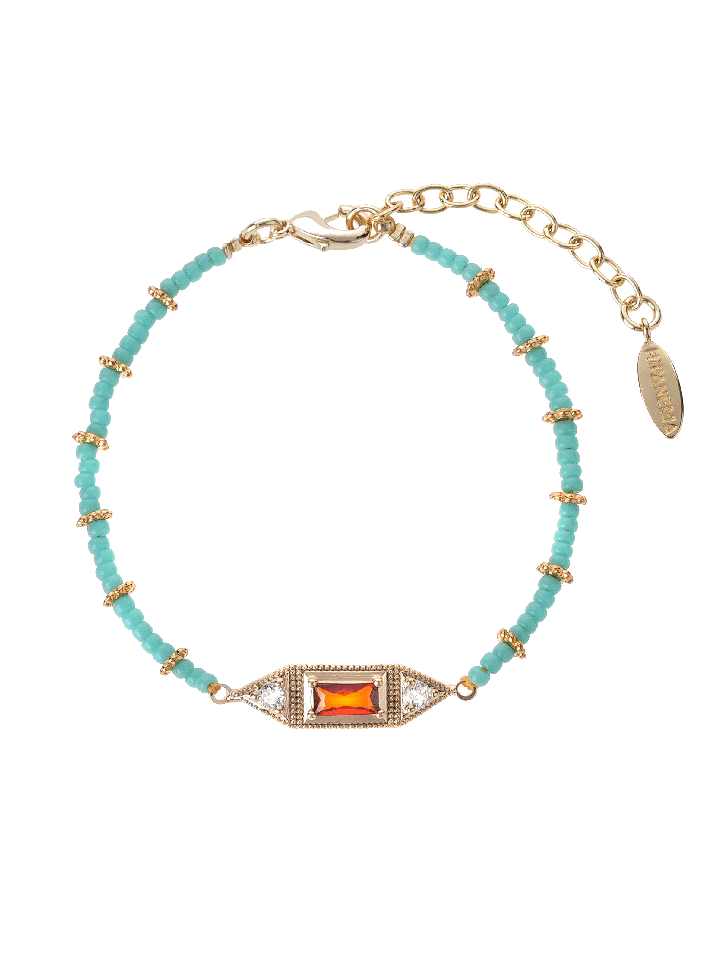 Bracelet réglable avec perles soudana HIPANEMA Bleu