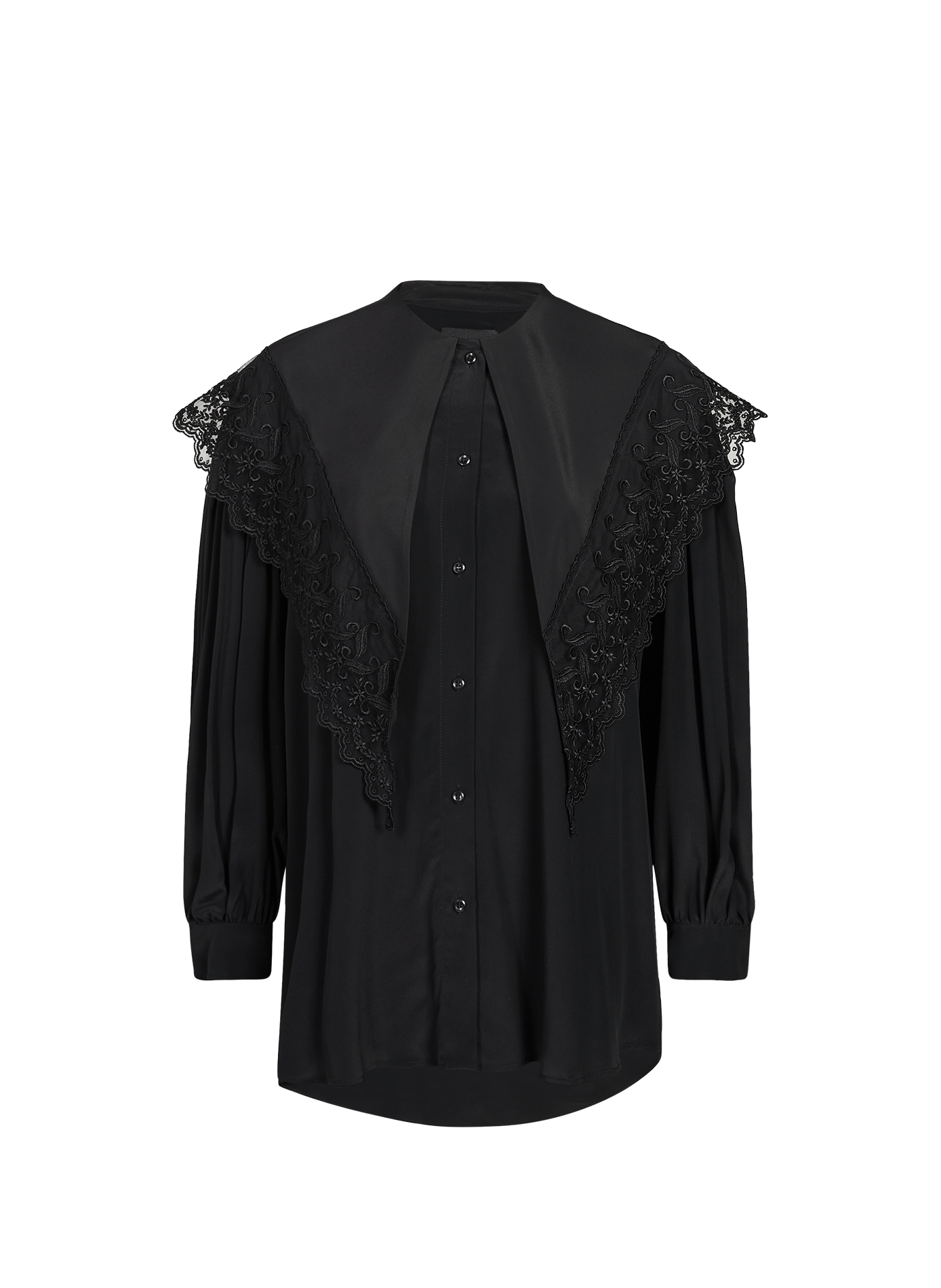 Chemise fluide avec broderie SIMONE ROCHA Noir