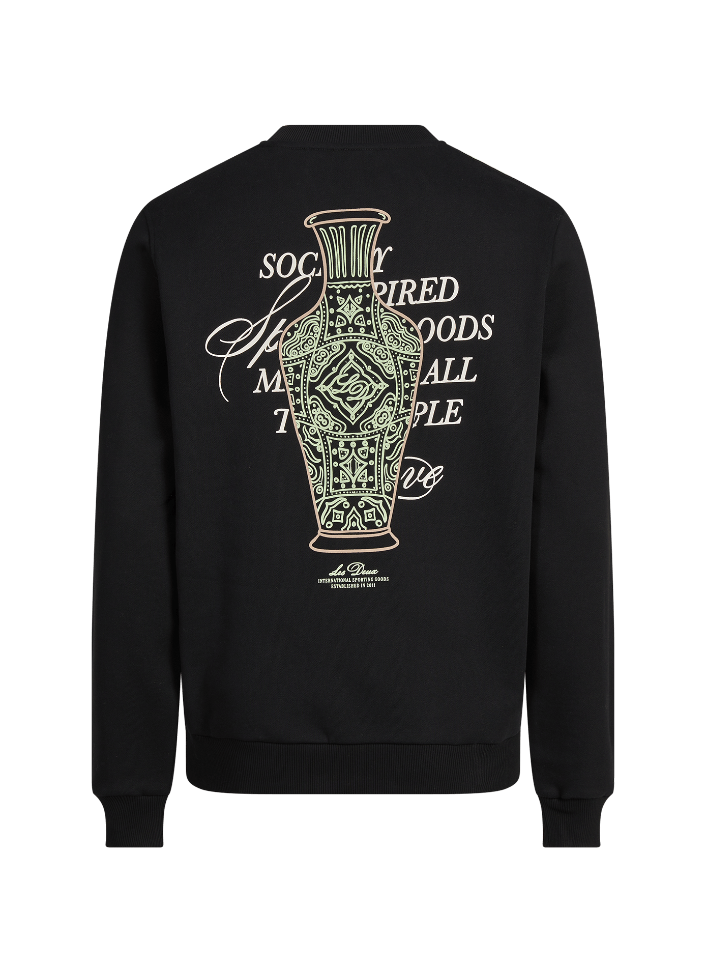 Printed cotton sweatshirt LES DEUX Black