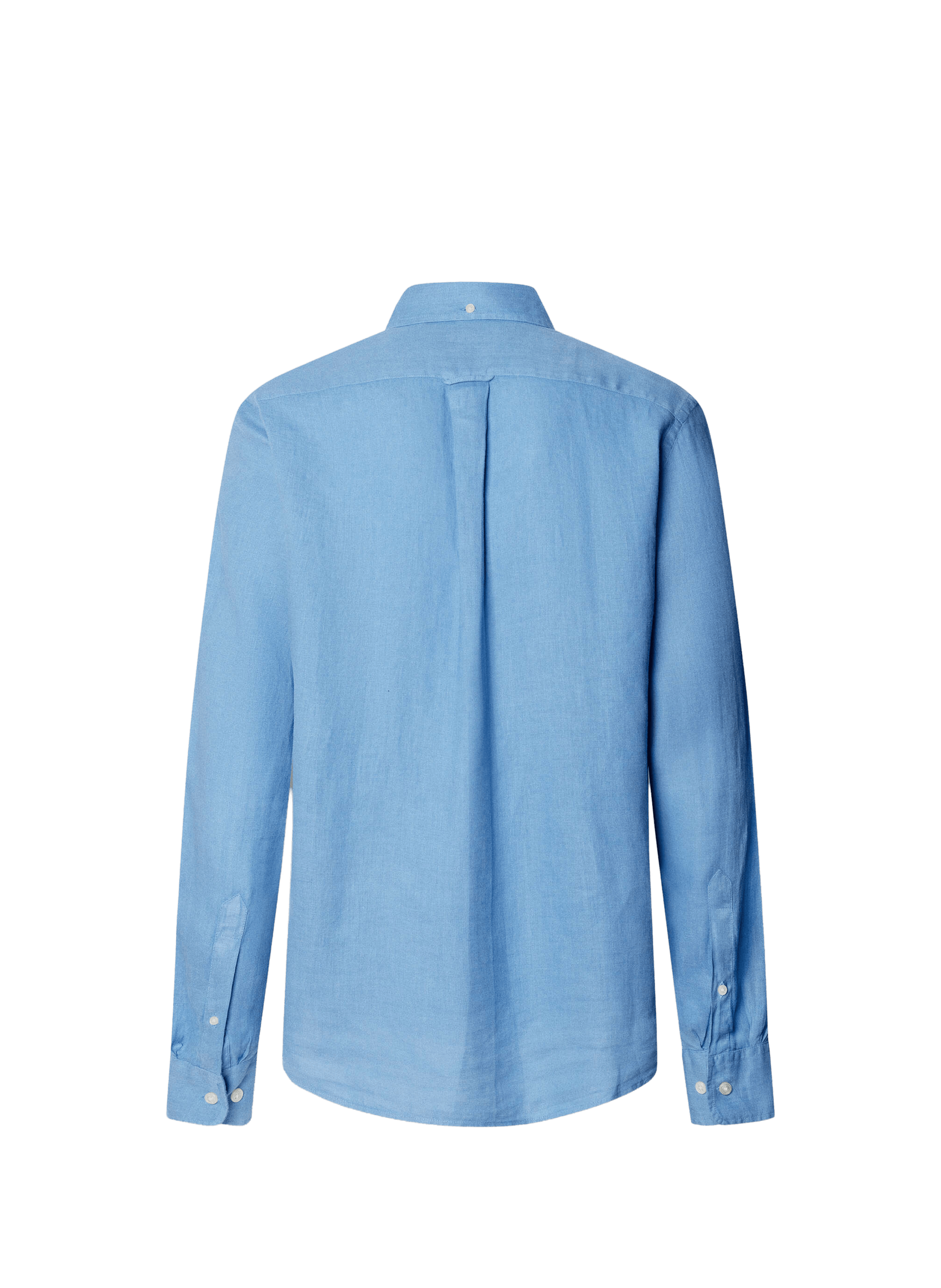 Shirt with American collar in linen FACONNABLE Blue
