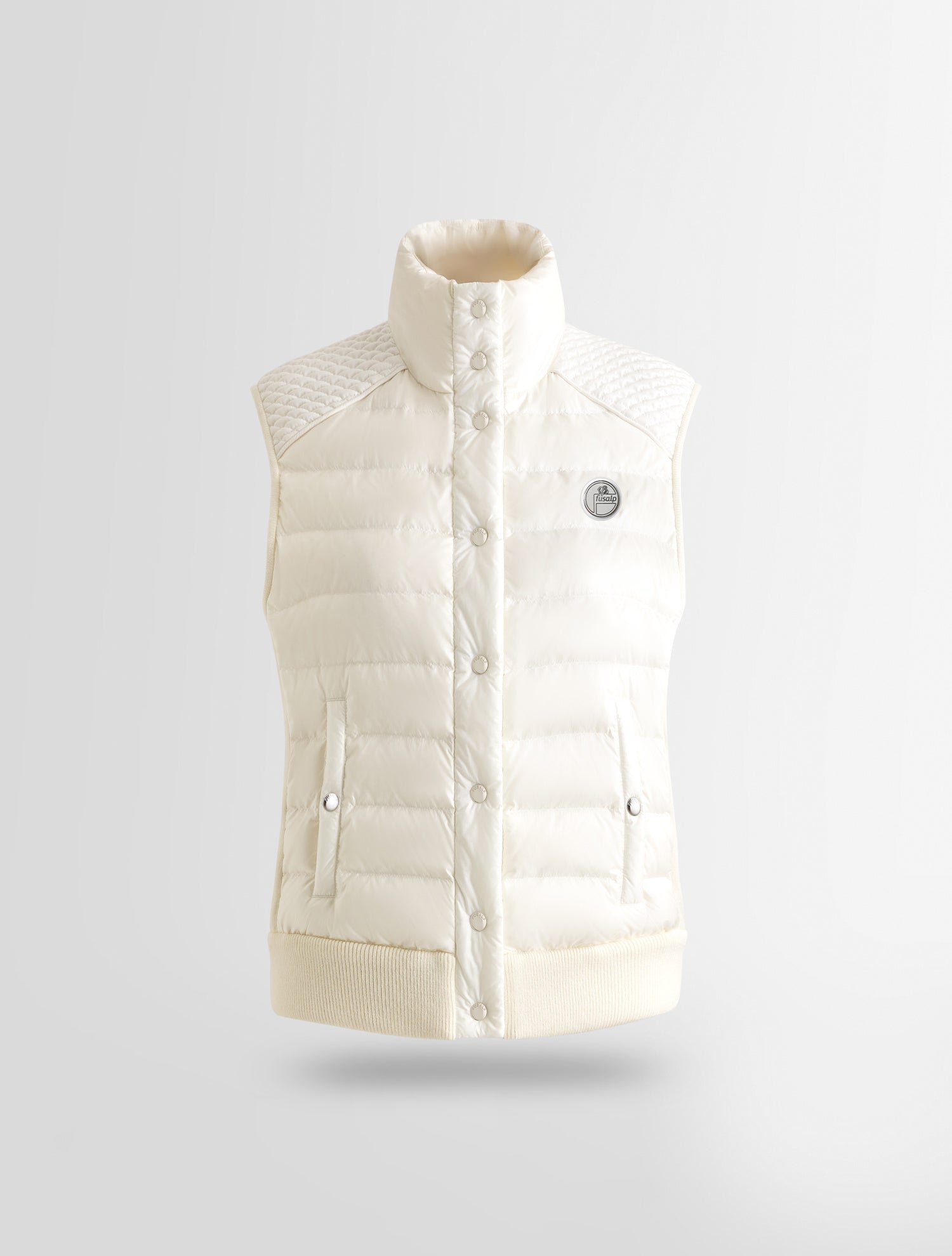 Doudoune sans manches miraca col montant coupe ajustée FUSALP Blanc