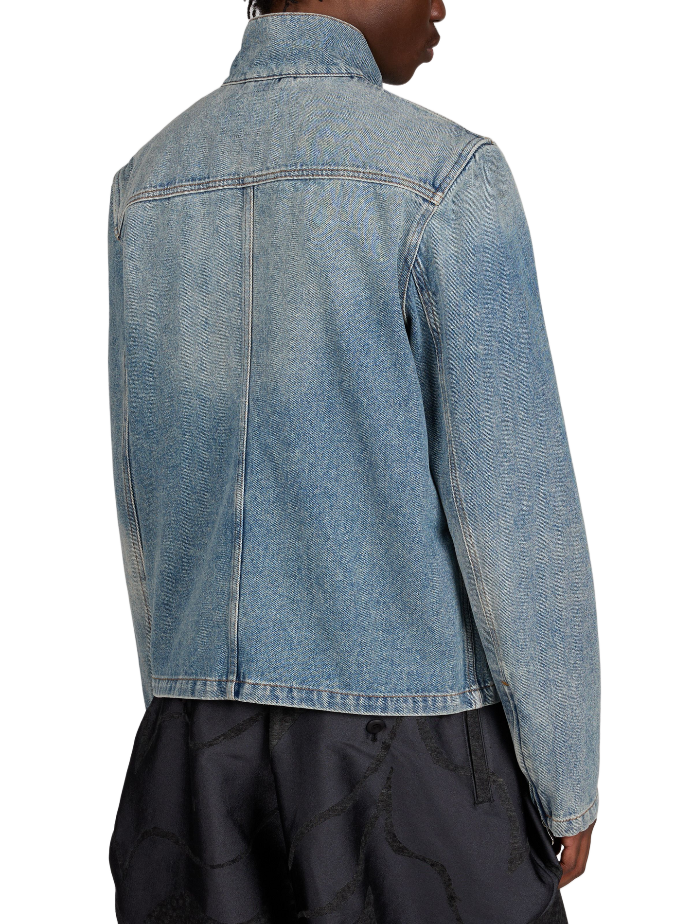 Veste City Shadow à logo en denim de coton COURRÈGES Bleu