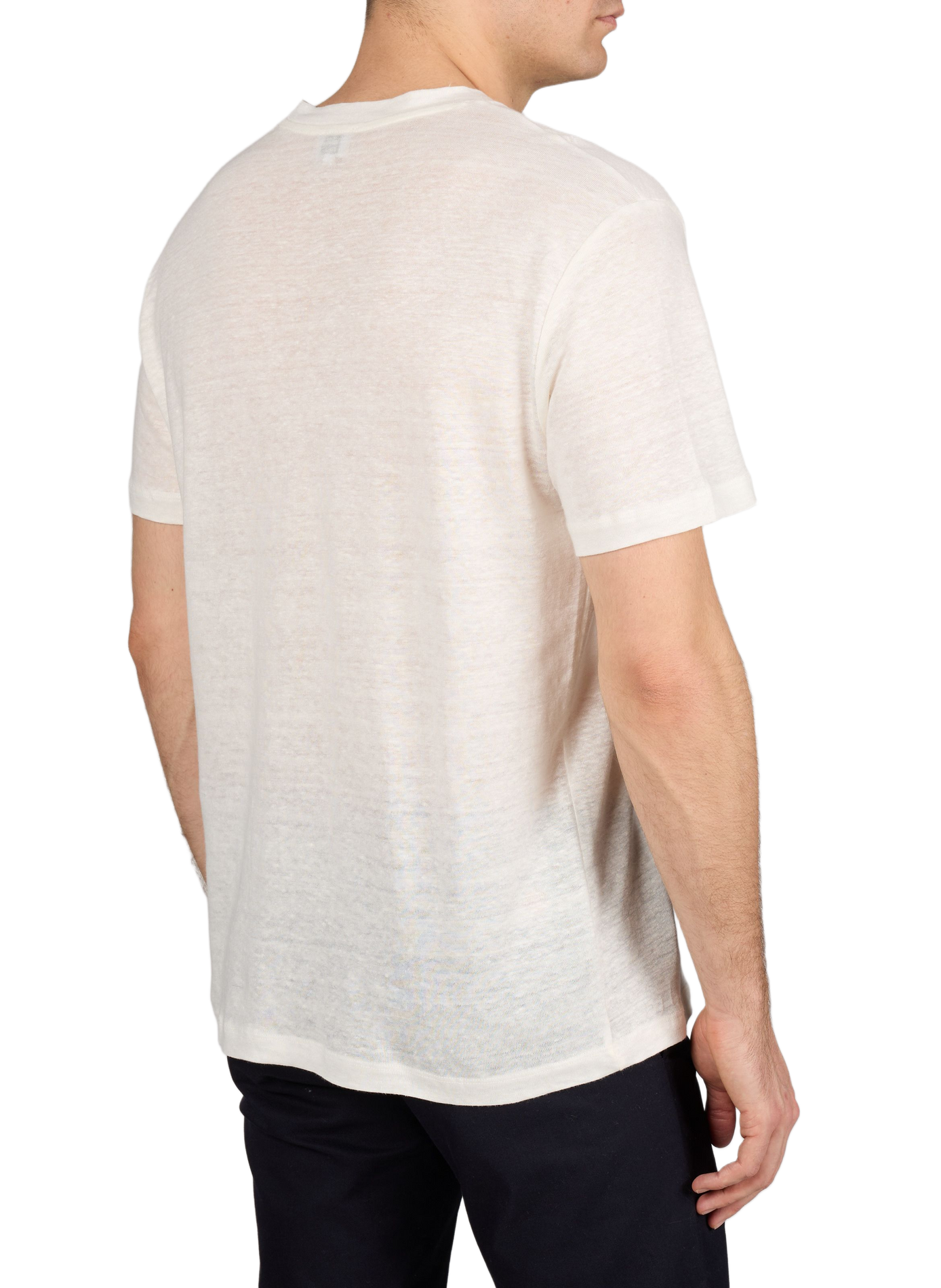 T-shirt col rond en coton AU PRINTEMPS PARIS Beige