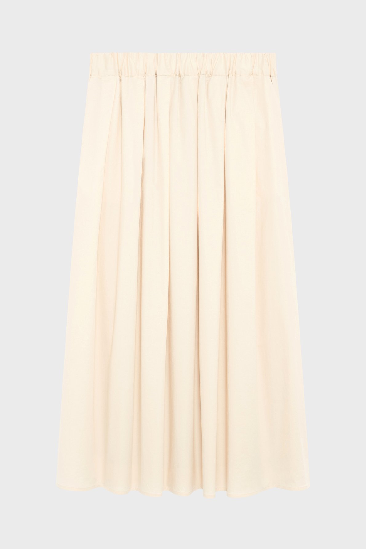 Jupe midi en coton plissé - neyla PABLO Beige