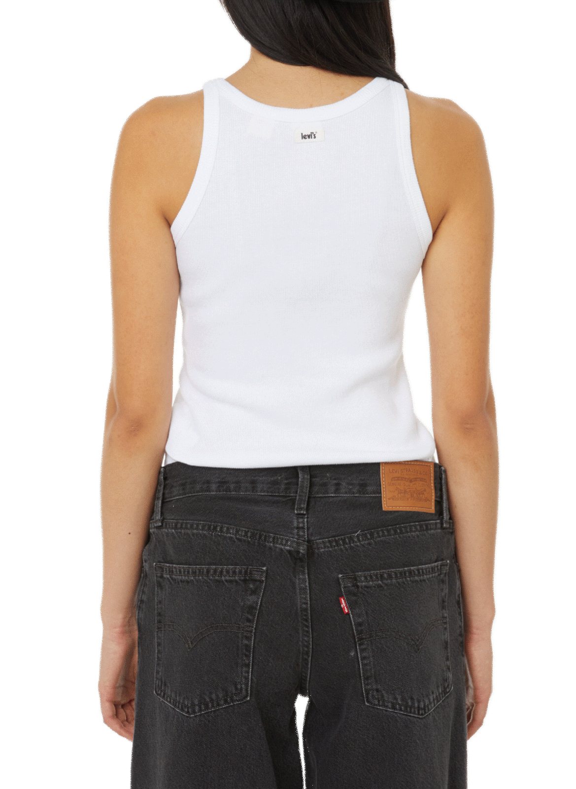 Débardeur côtelé en coton LEVI'S Blanc