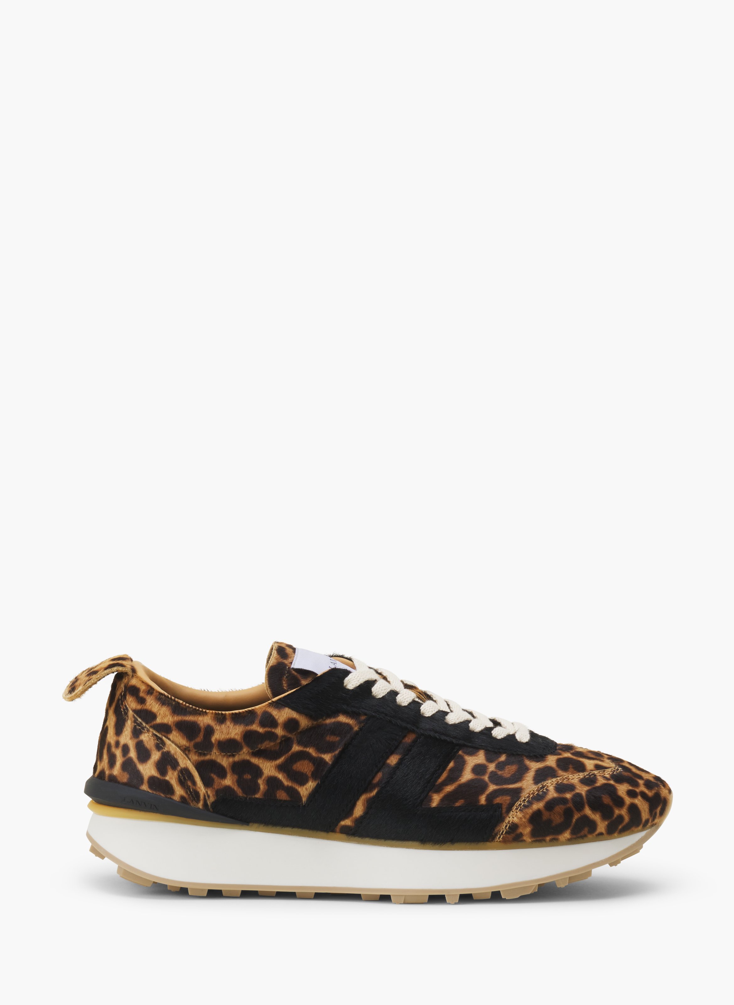 Sneakers bumpr imprimée leopard en pony LANVIN Beige