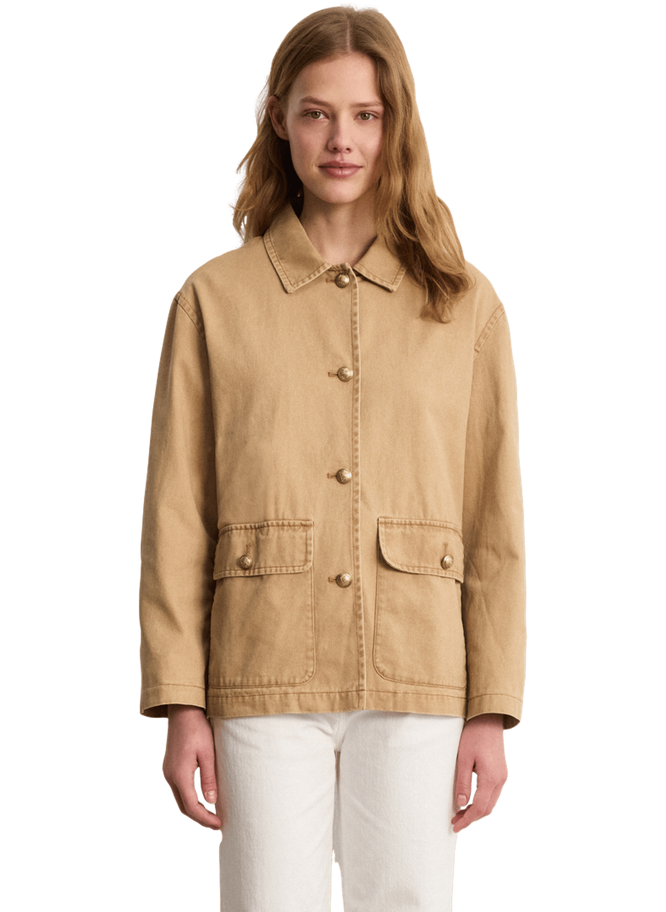Veste droite en coton - marily PABLO Beige