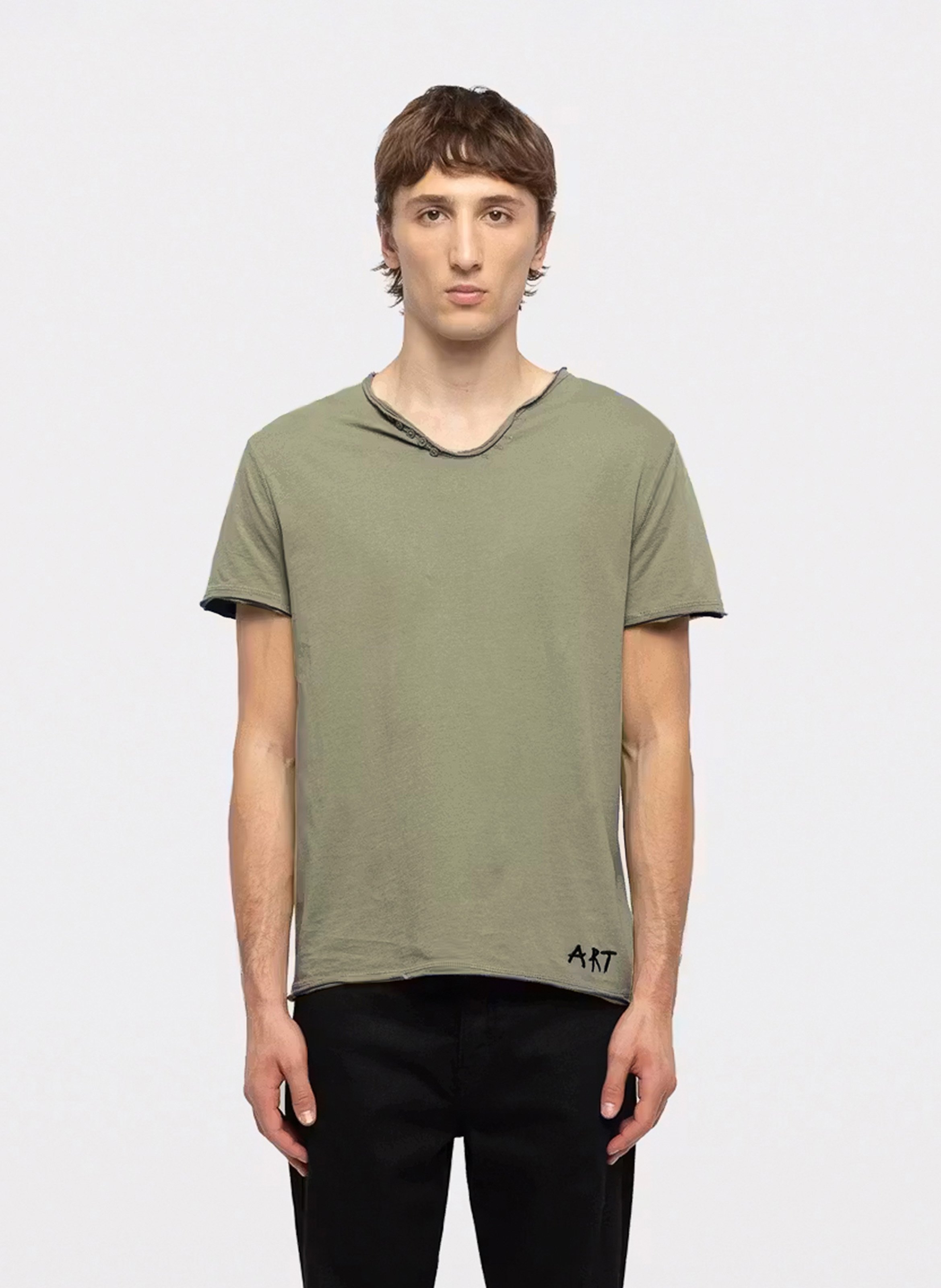 Tee-shirt col v en coton bio monastir ZADIG&VOLTAIRE Vert