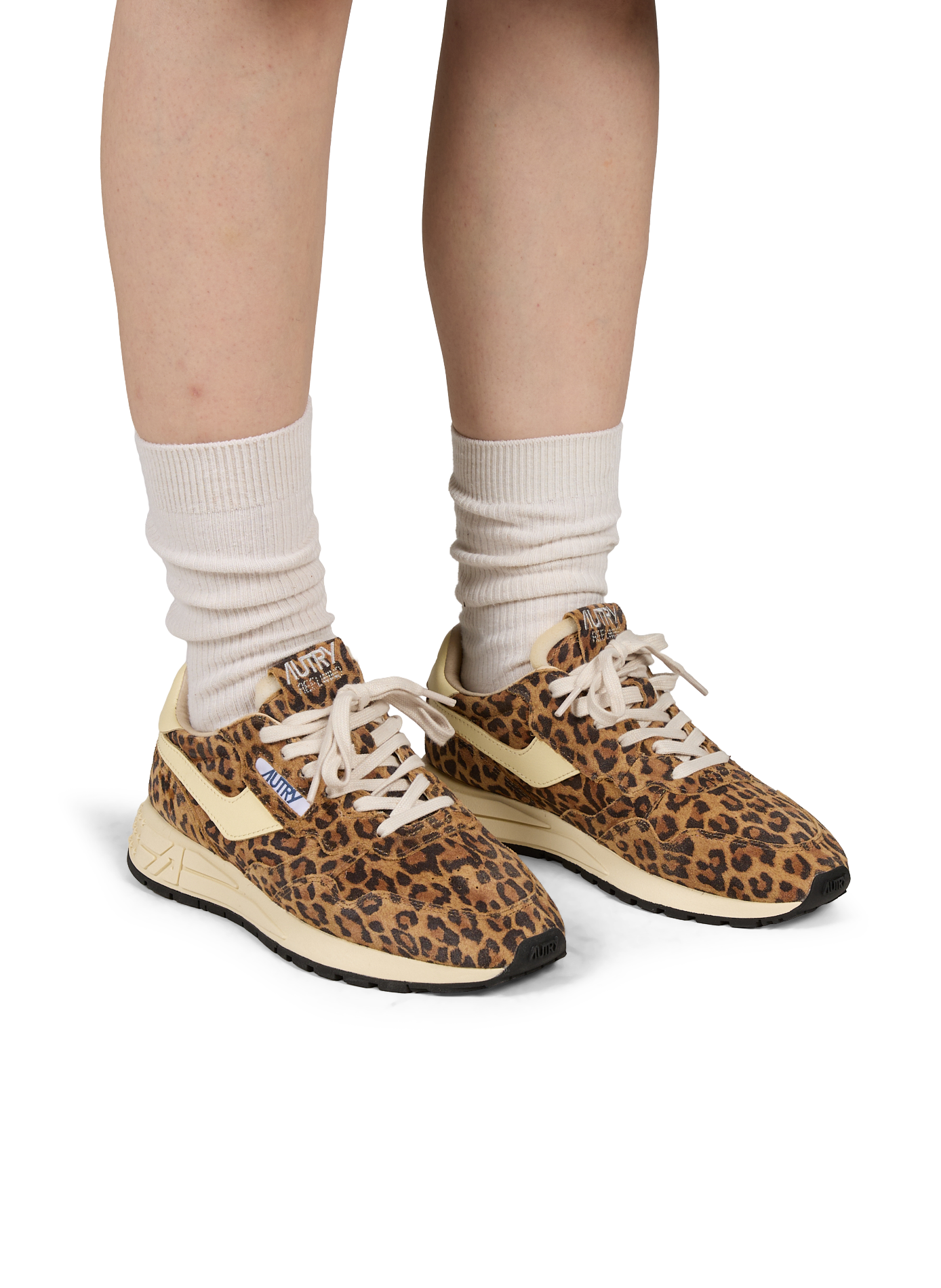 Baskets en cuir velours imprimé AUTRY Multicolore