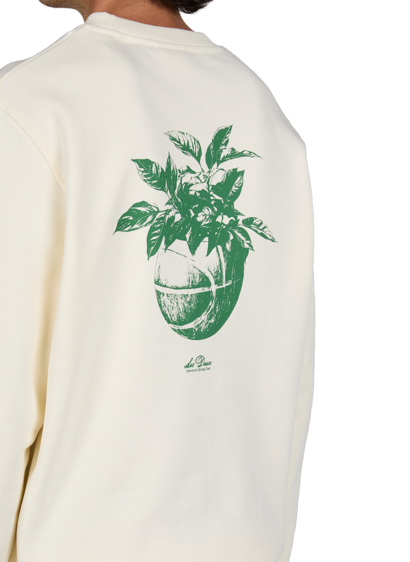 Straight printed cotton sweatshirt LES DEUX White