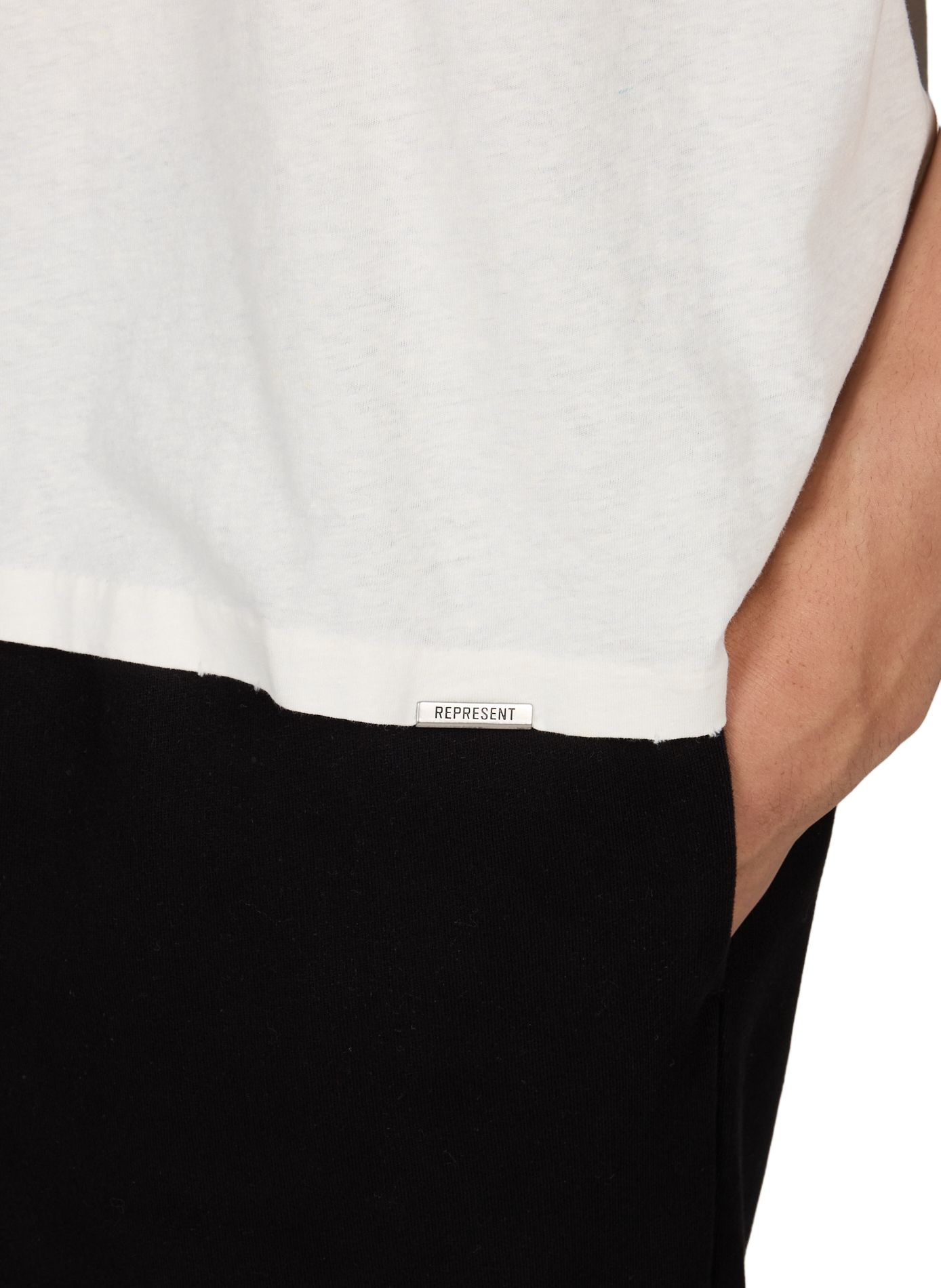 Straight printed t-shirt in blended cotton REPRESENT White
