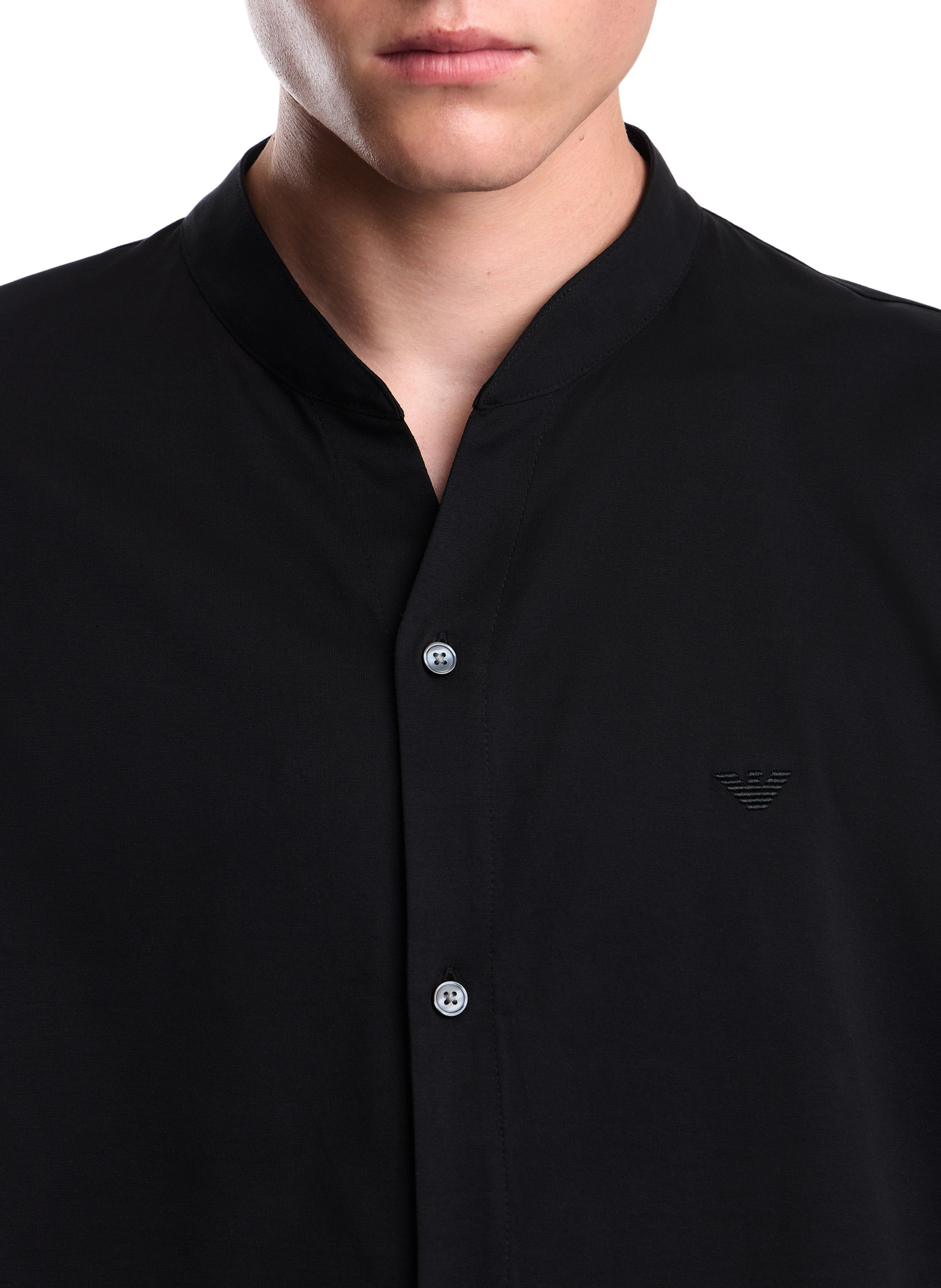 Straight-fit cotton T-shirt EMPORIO ARMANI Black