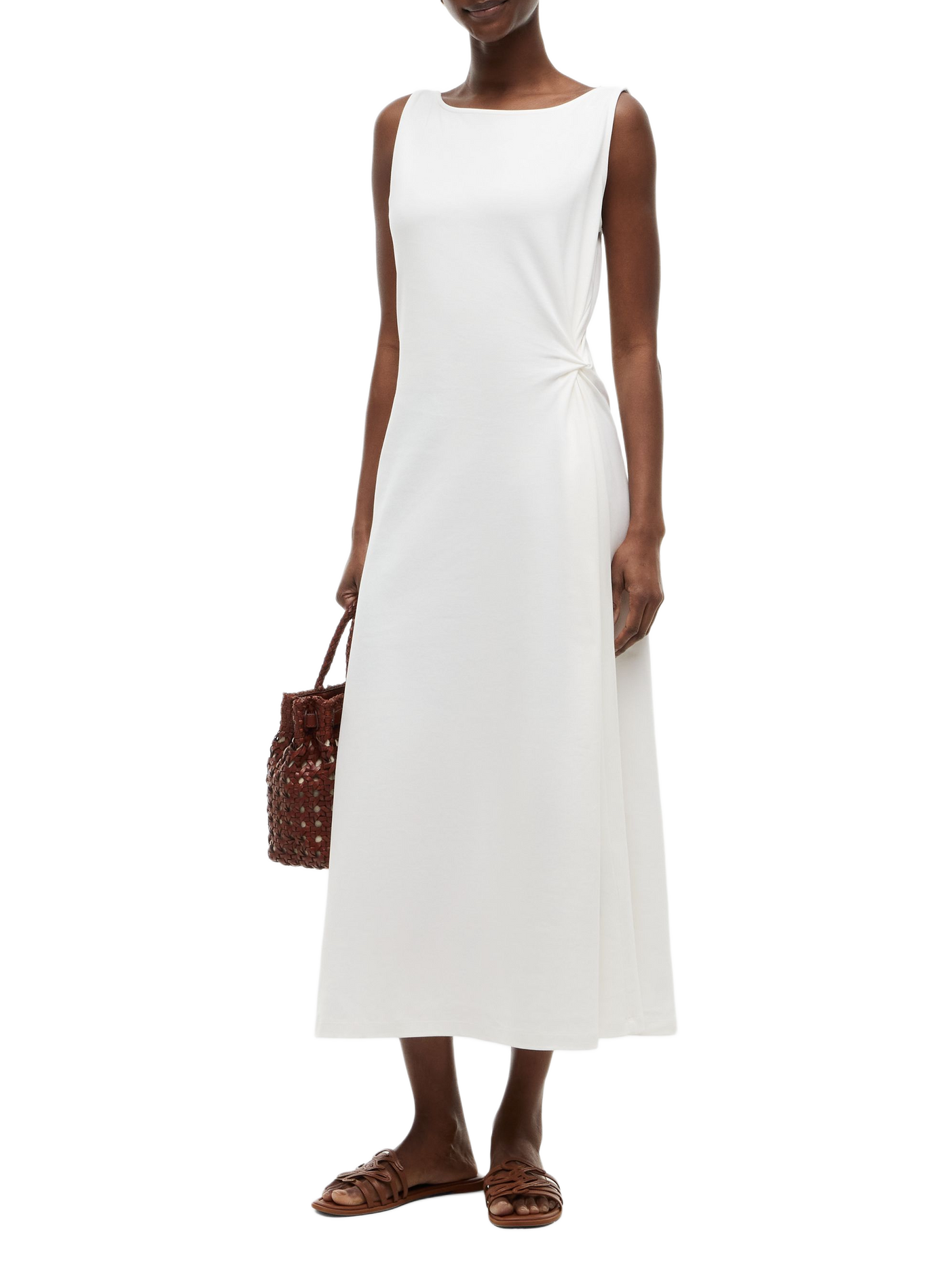 Cotton midi dress TOMMY HILFIGER White