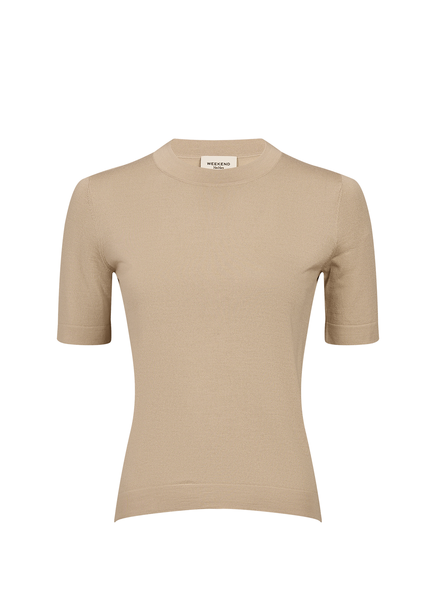 Short-sleeve wool blend sweater MAX MARA WEEK END Beige