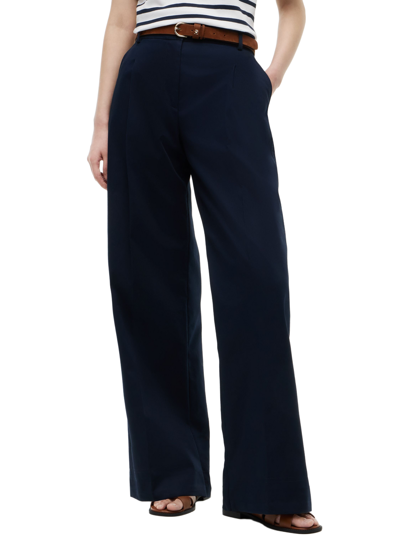 Pantalon chino ample en coton TOMMY HILFIGER Bleu