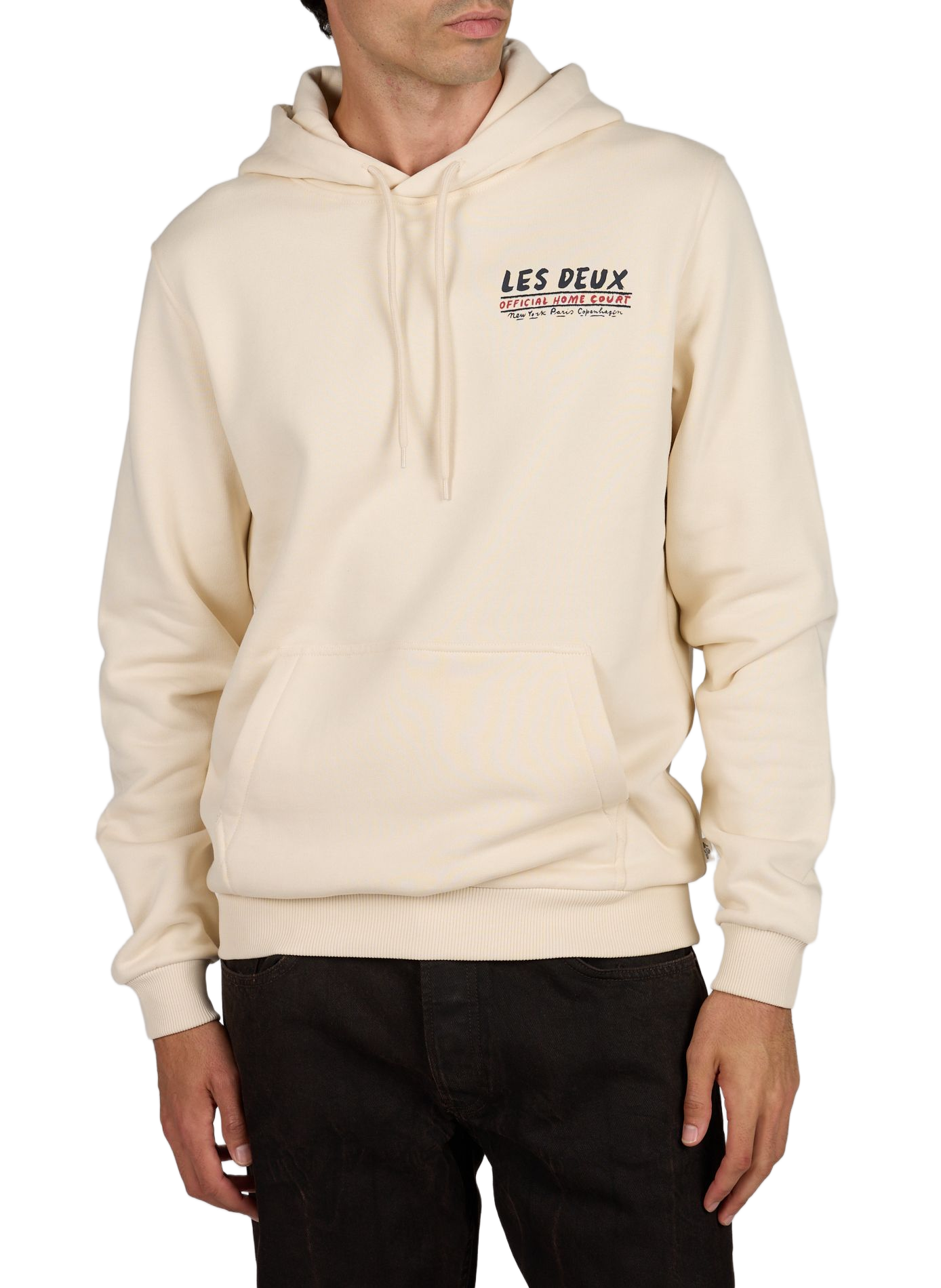 Rechte hoodie van katoen LES DEUX Beige