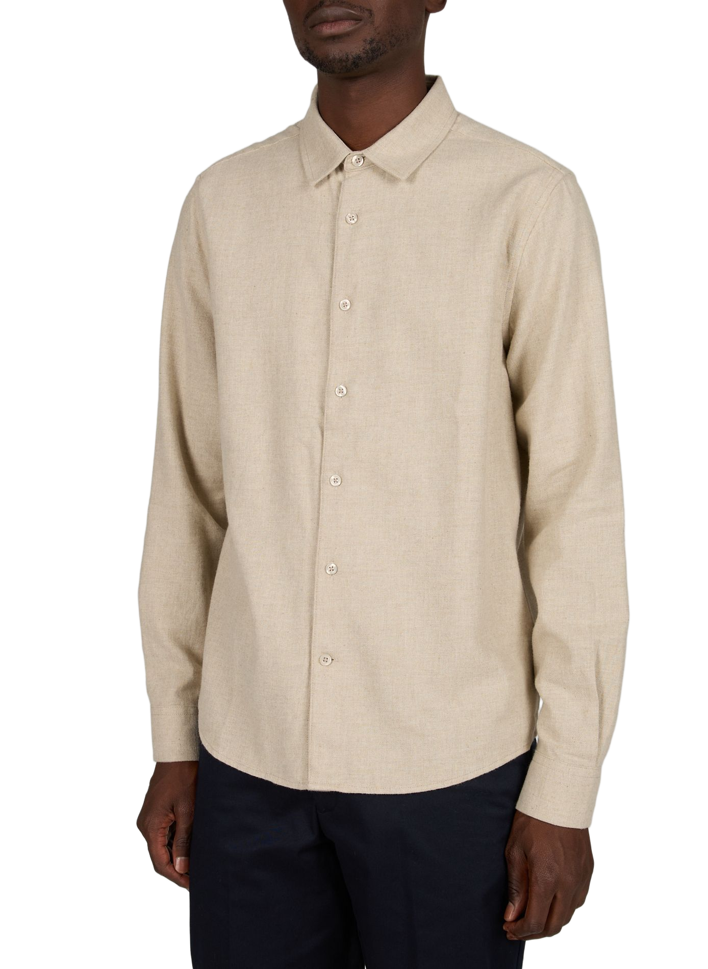 Straight cotton shirt KNOWLEDGE COTTON Grey