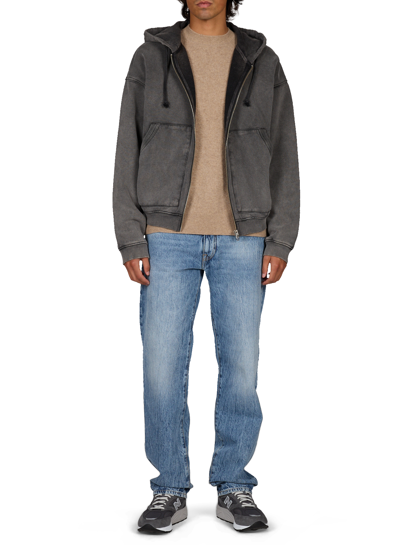 Straight washed cotton sweatshirt BELLEROSE Black