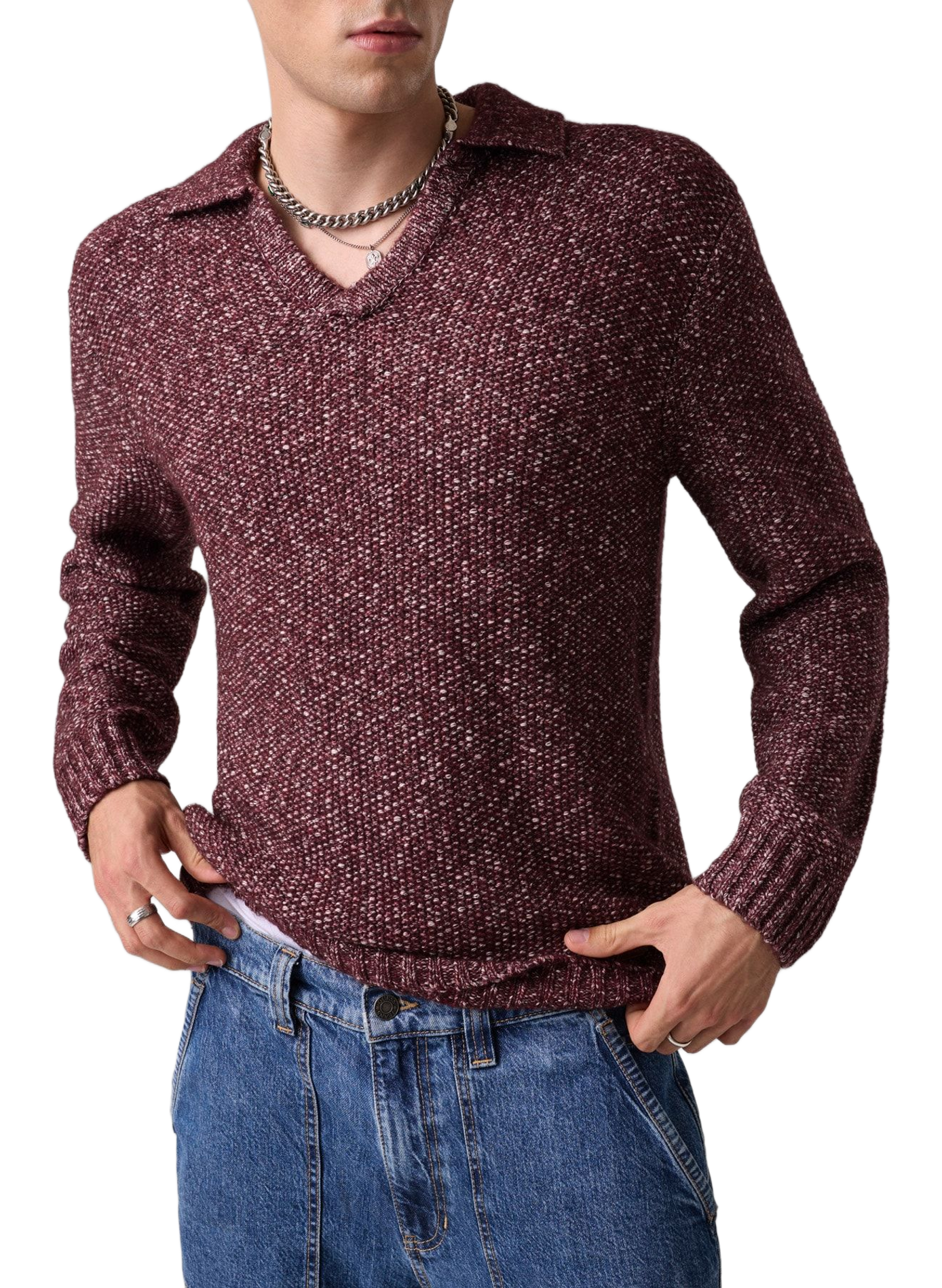 Gerader Pullover aus Baumwollmischung GUESS Rot