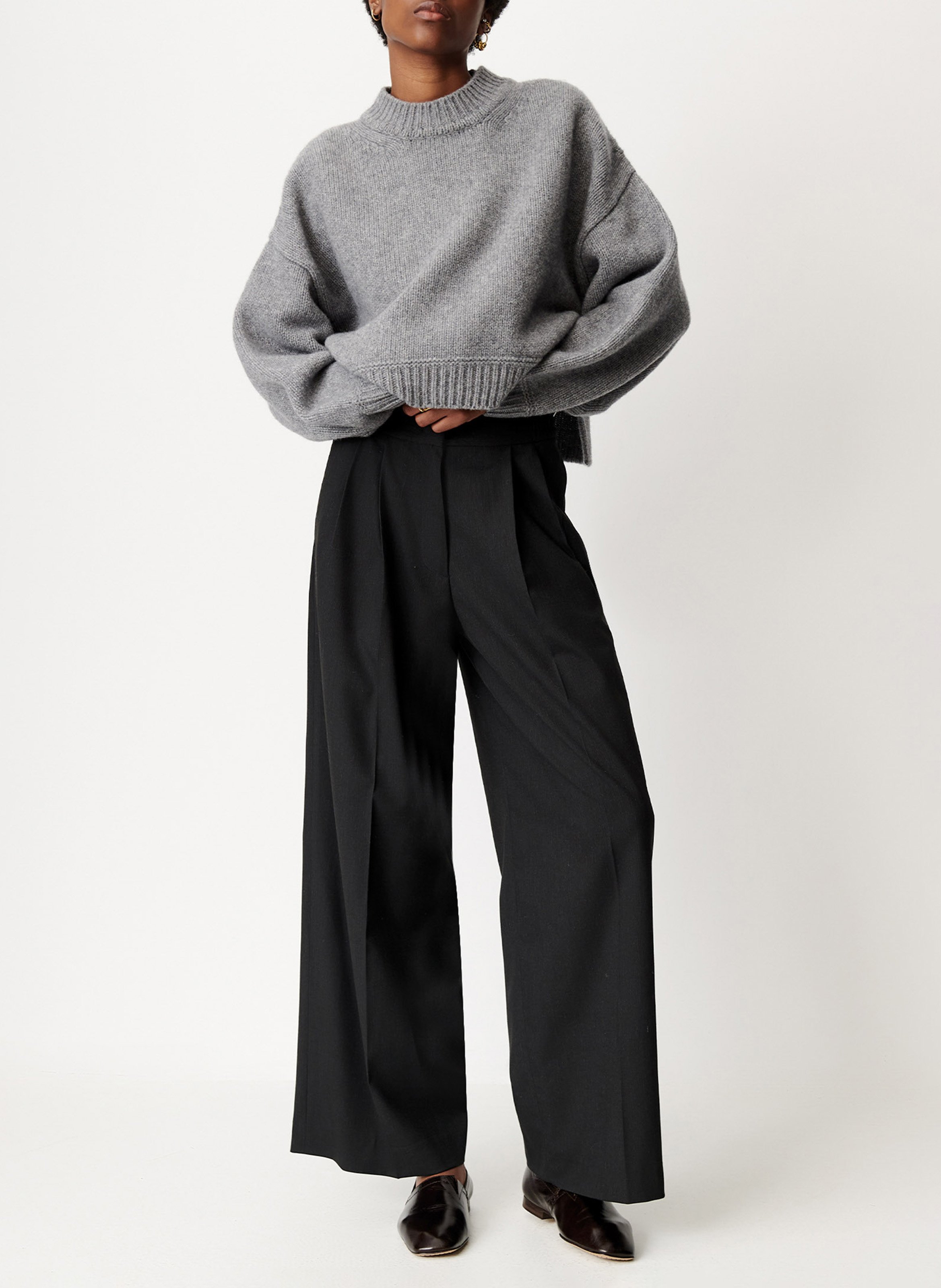 Pull ample en laine spero SESSUN Gris
