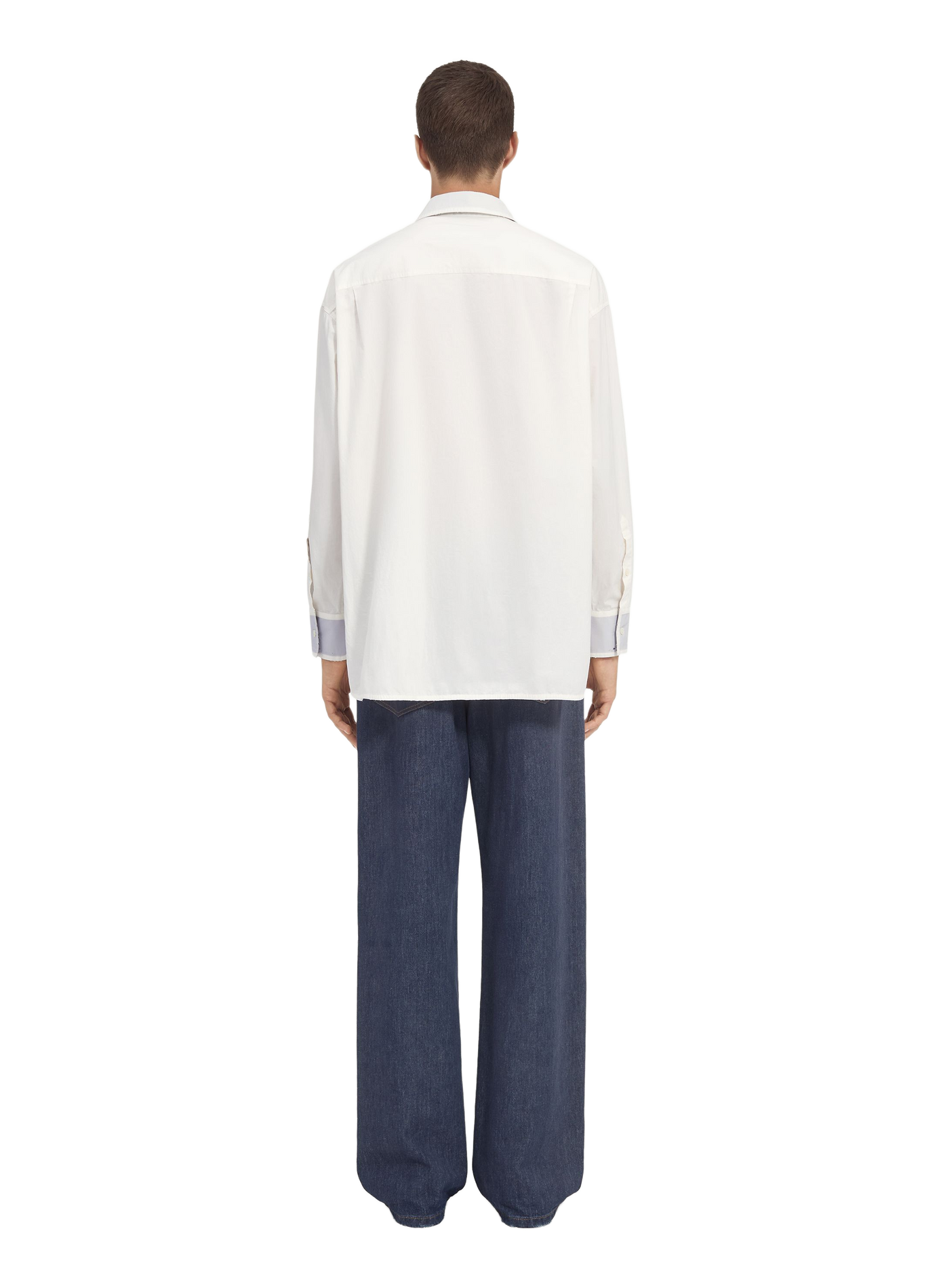 Chemise ample unie en coton MAISON MARGIELA Noir