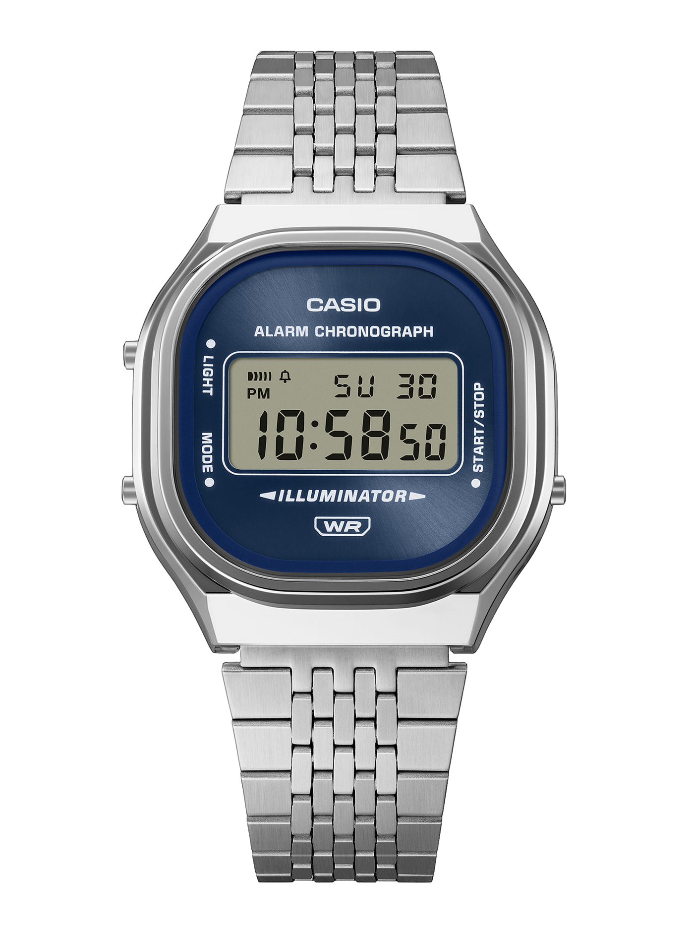 Montre quartz Casio vintage en acier inoxydable CASIO Bleu