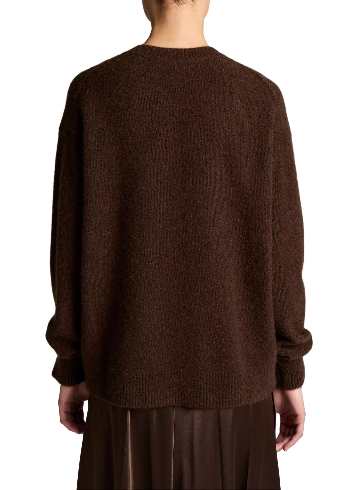 Pull col rond en cachemire VINCE Marron