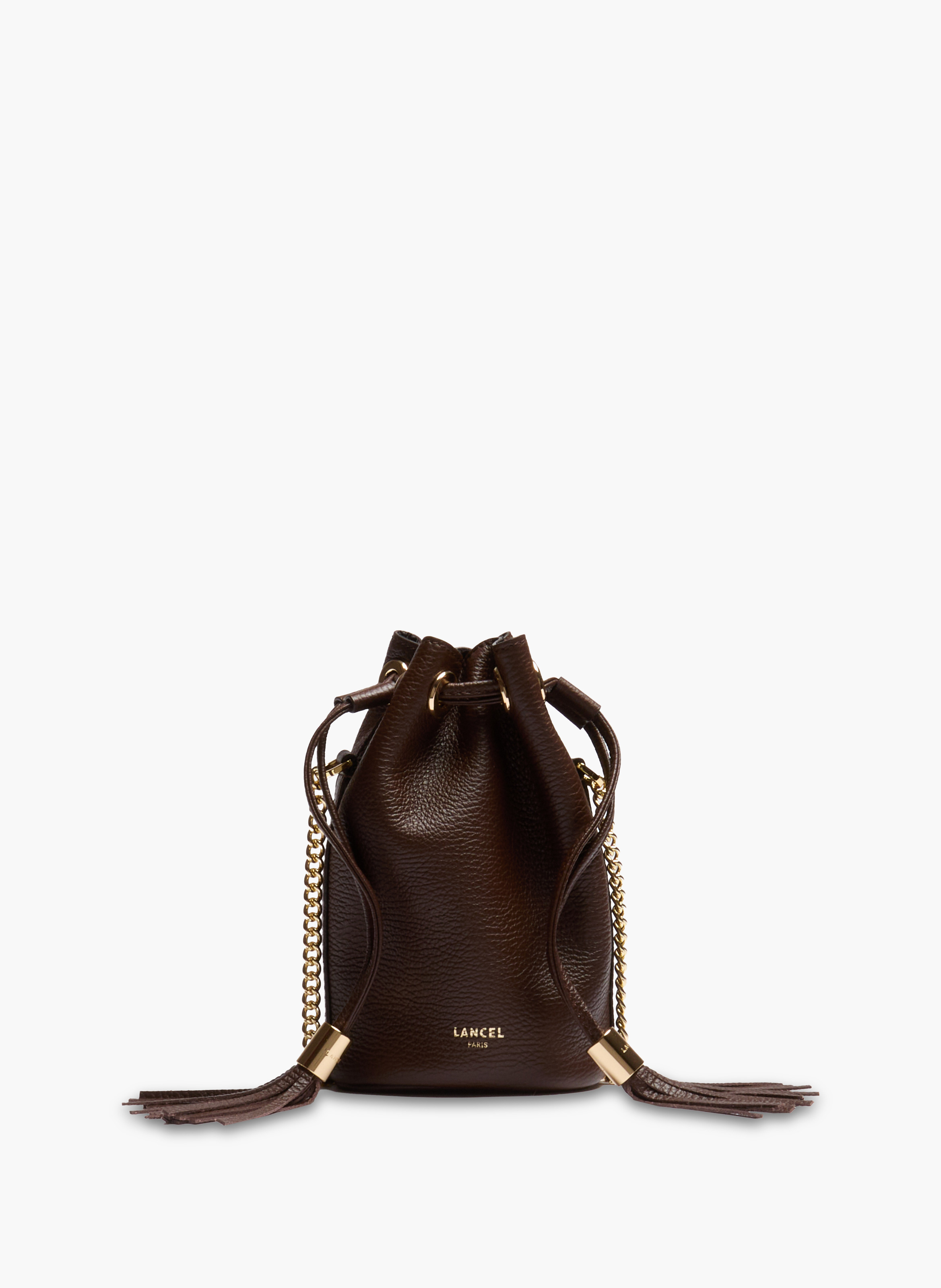 Mini sac seau premier flirt de lancel en cuir LANCEL Marron