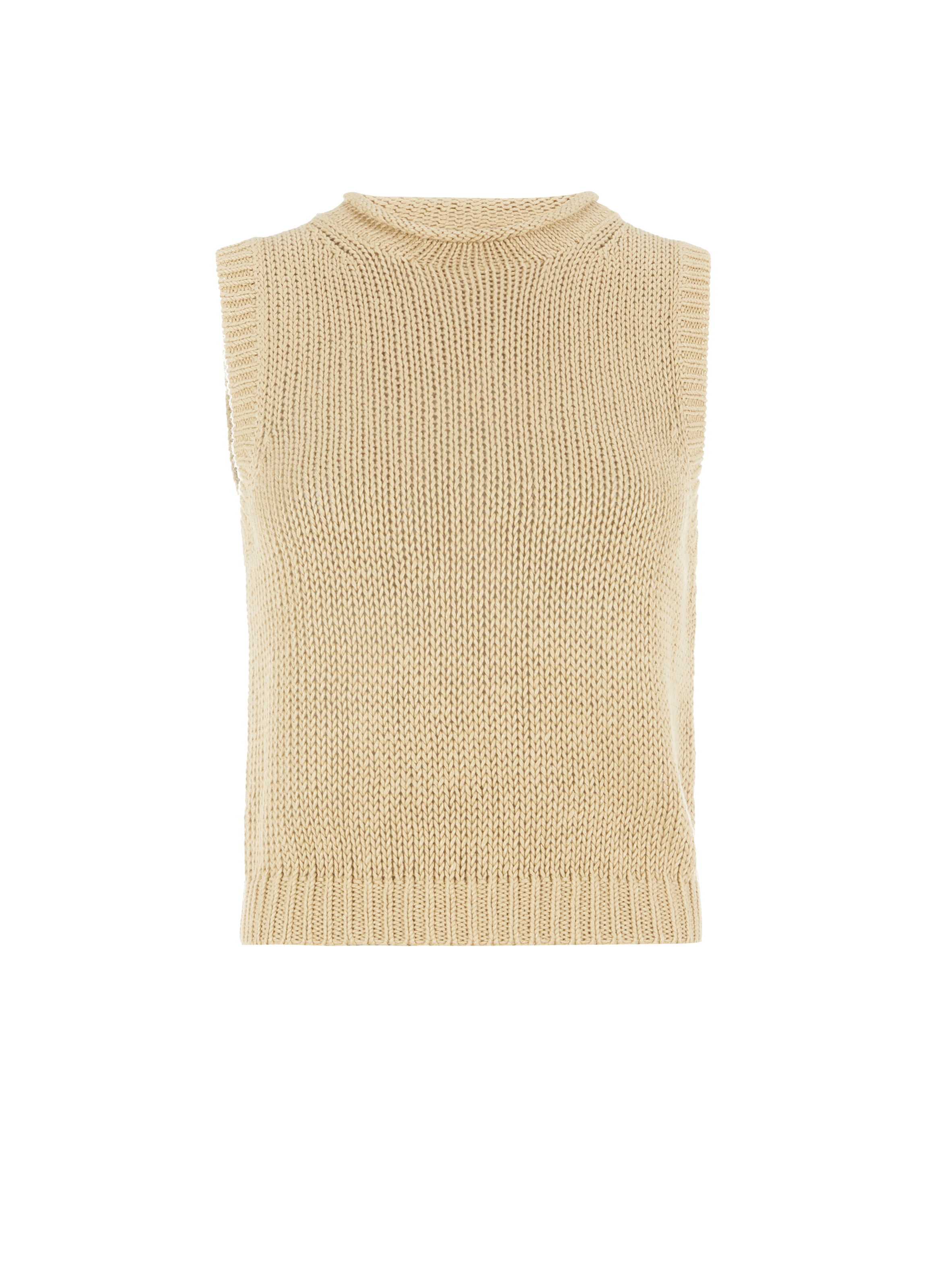 Pull sans manches en lin