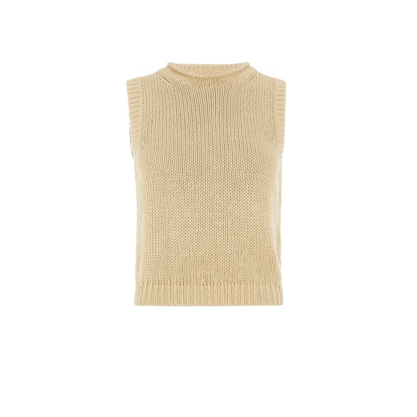 Pull sans manches en lin