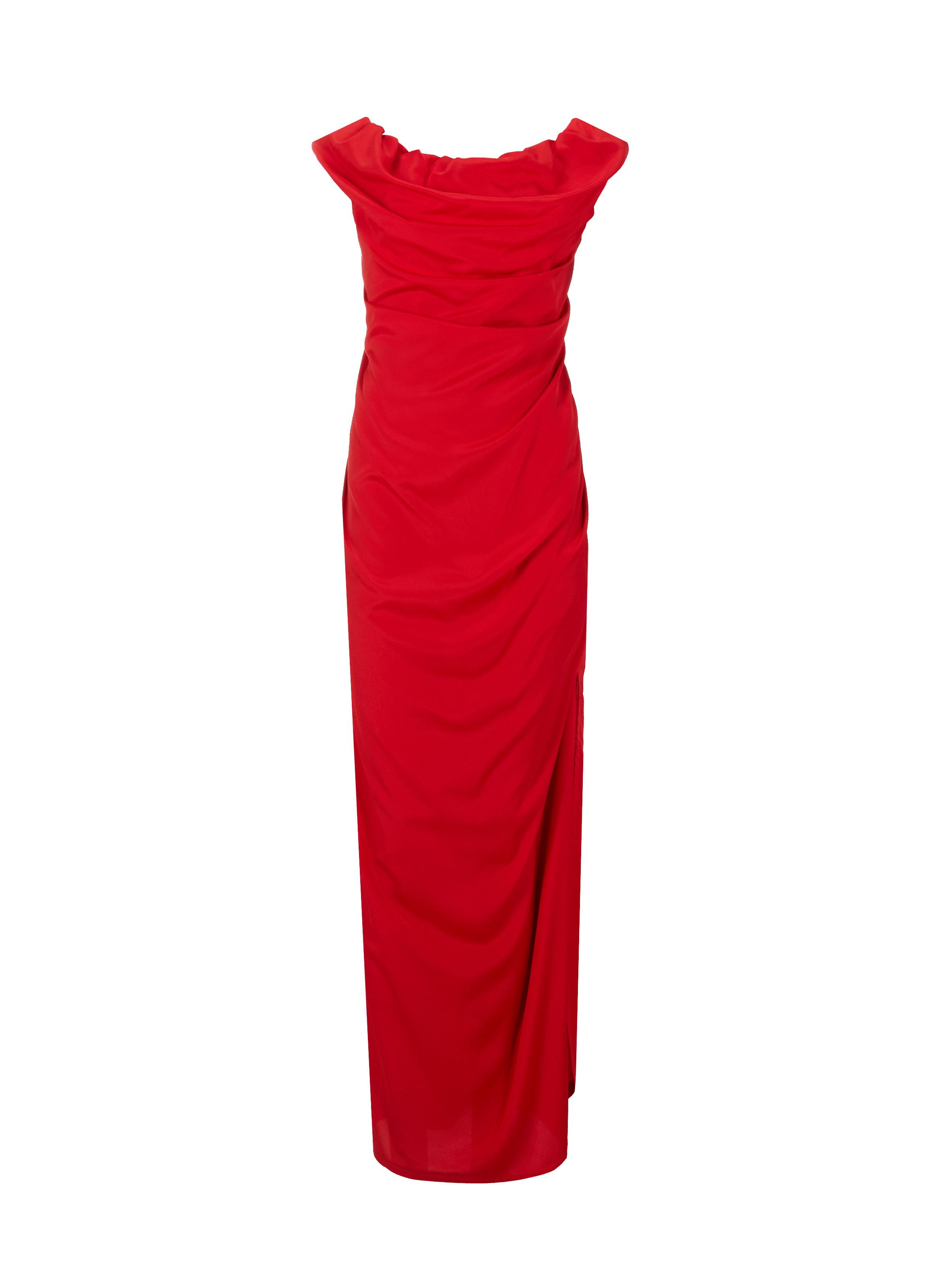 Robe longue plissée en soie