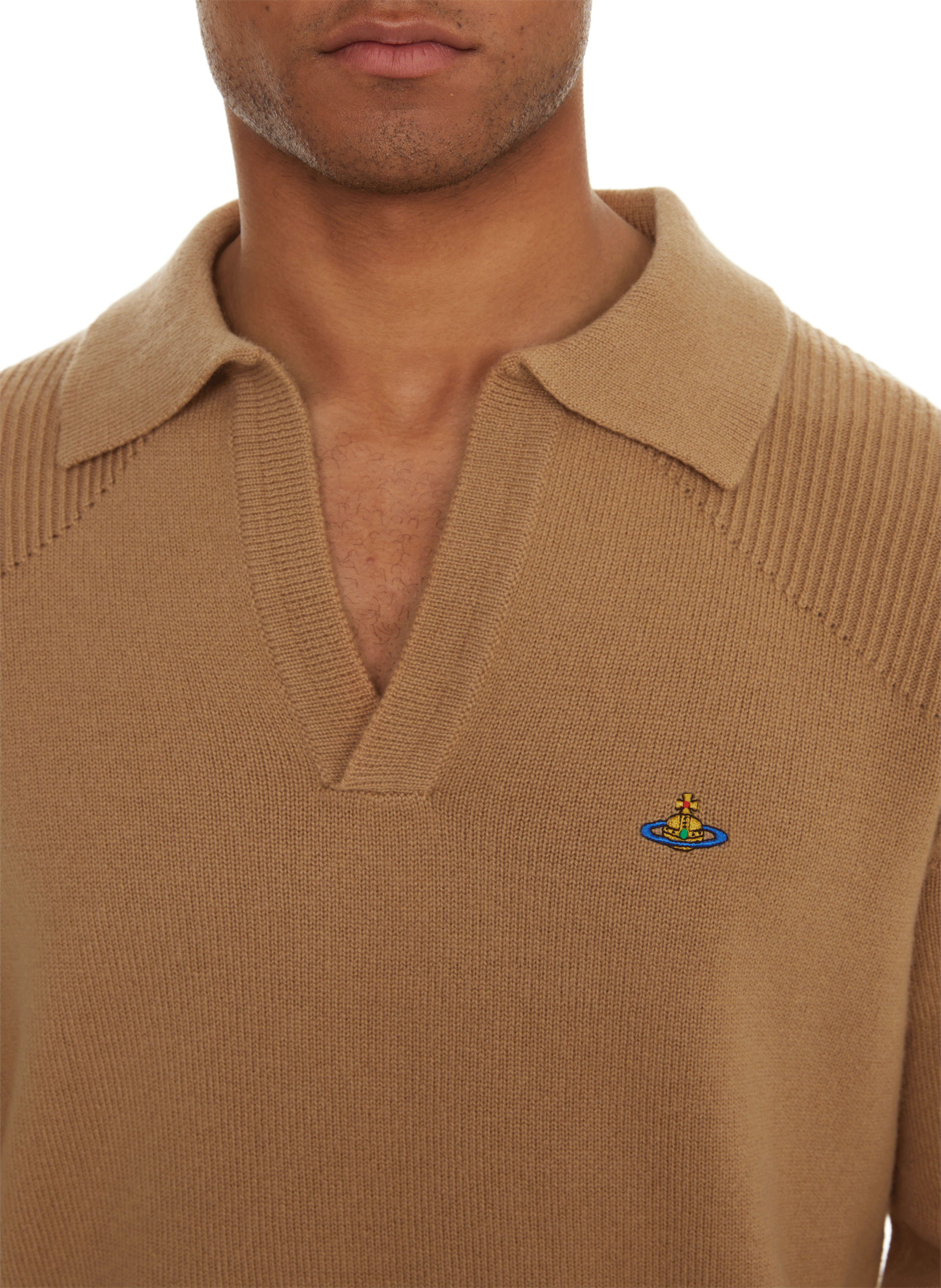 Wool and cashmere V-neck jumper  VIVIENNE WESTWOOD Brown