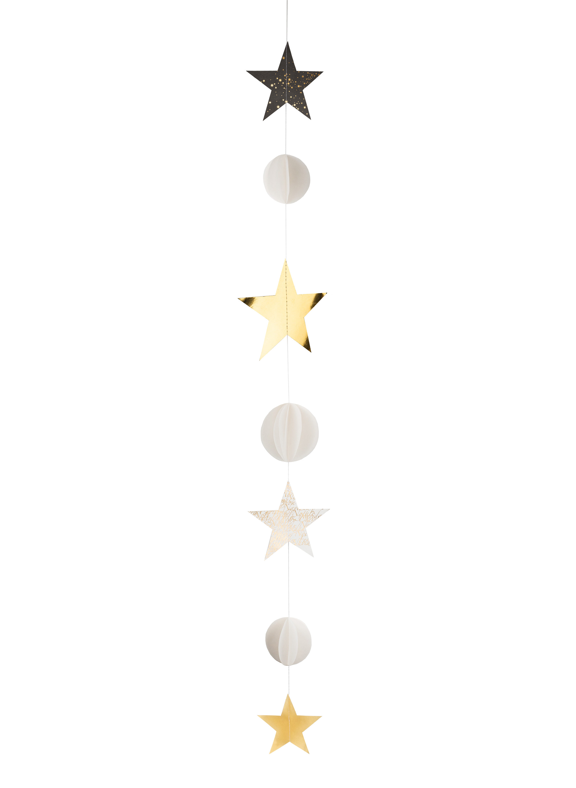 Star Paper Garland RADER White