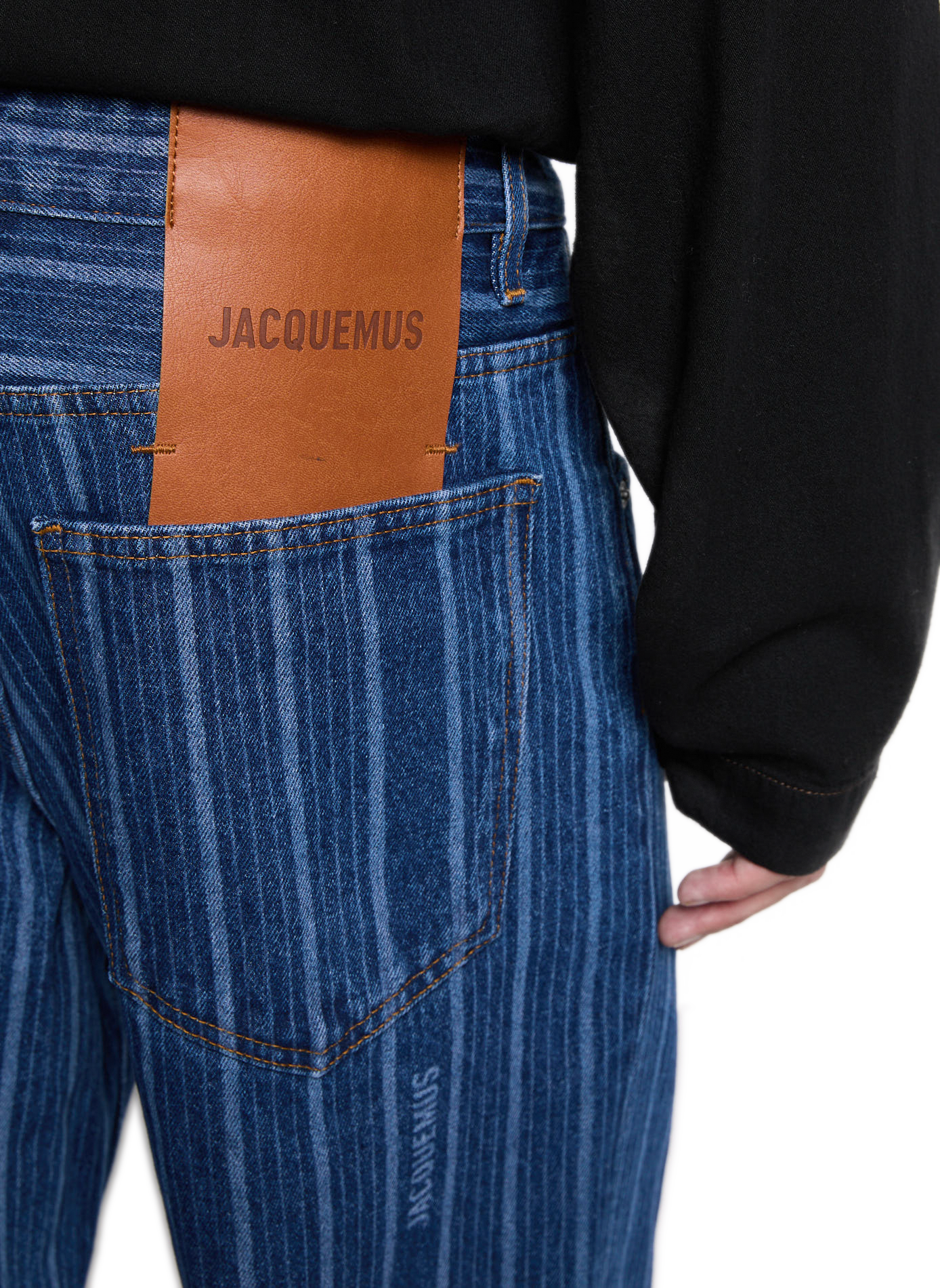 Striped Denim Jeans JACQUEMUS Blue