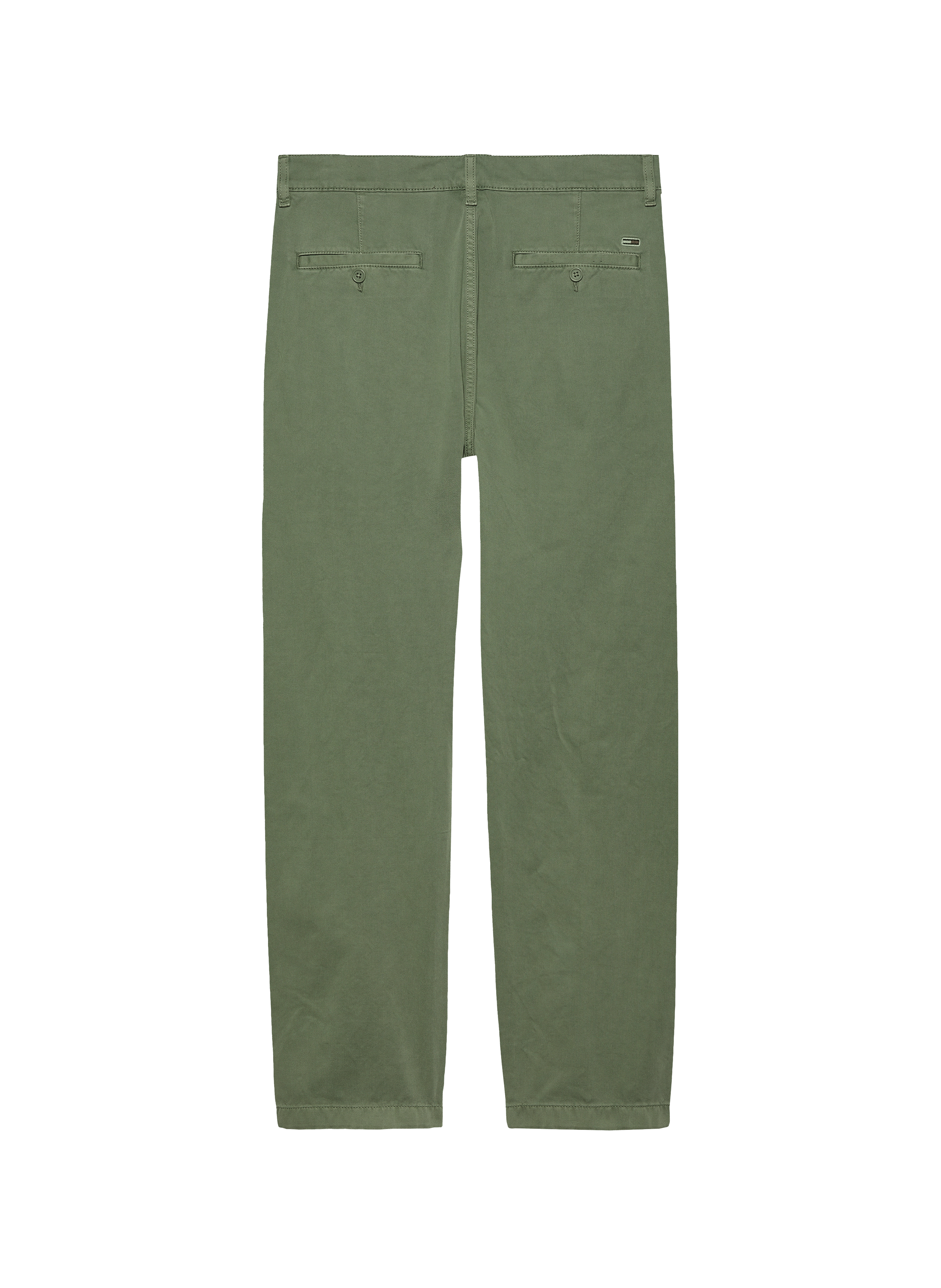 Cotton and linen chino trousers TOMMY HILFIGER Green