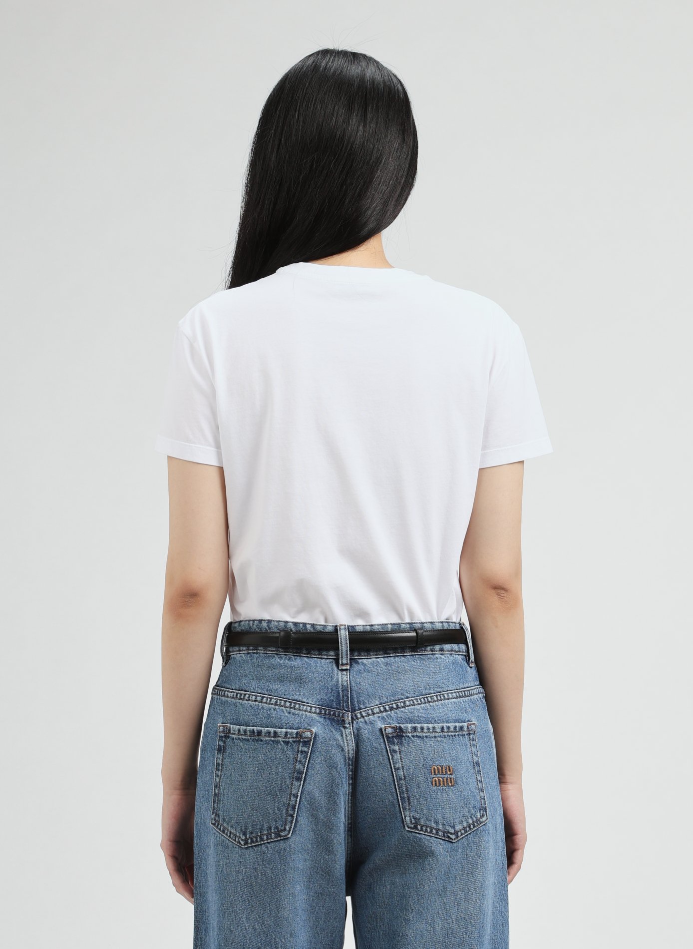 Lot de 3 t-shirt en coton MIU MIU Blanc