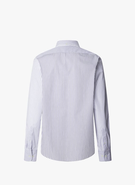 Chemise à rayures en coton | Bleu by FACONNABLE Chemise à rayures en coton Bleu