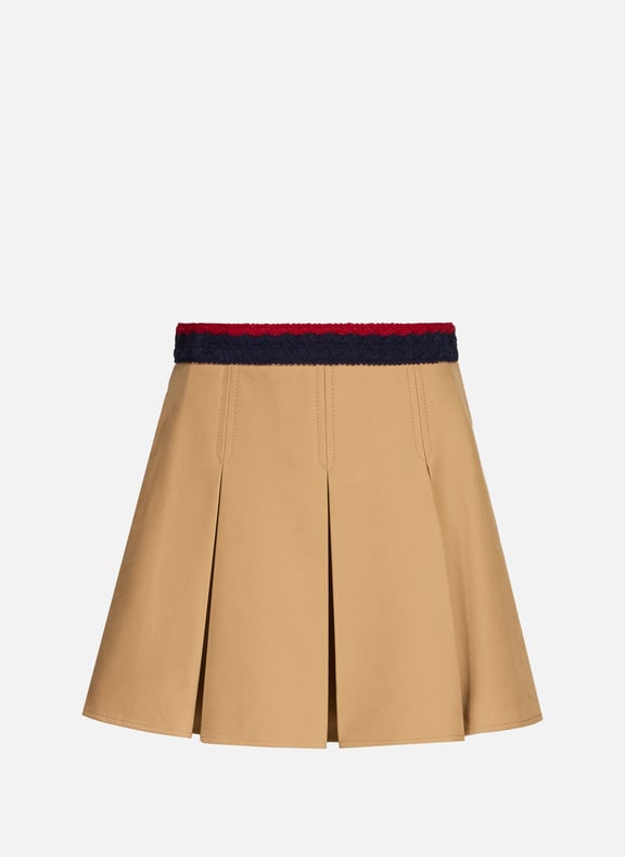 Jupe courte en coton Beige by MONCLER MONCLER Jupe courte en coton Beige