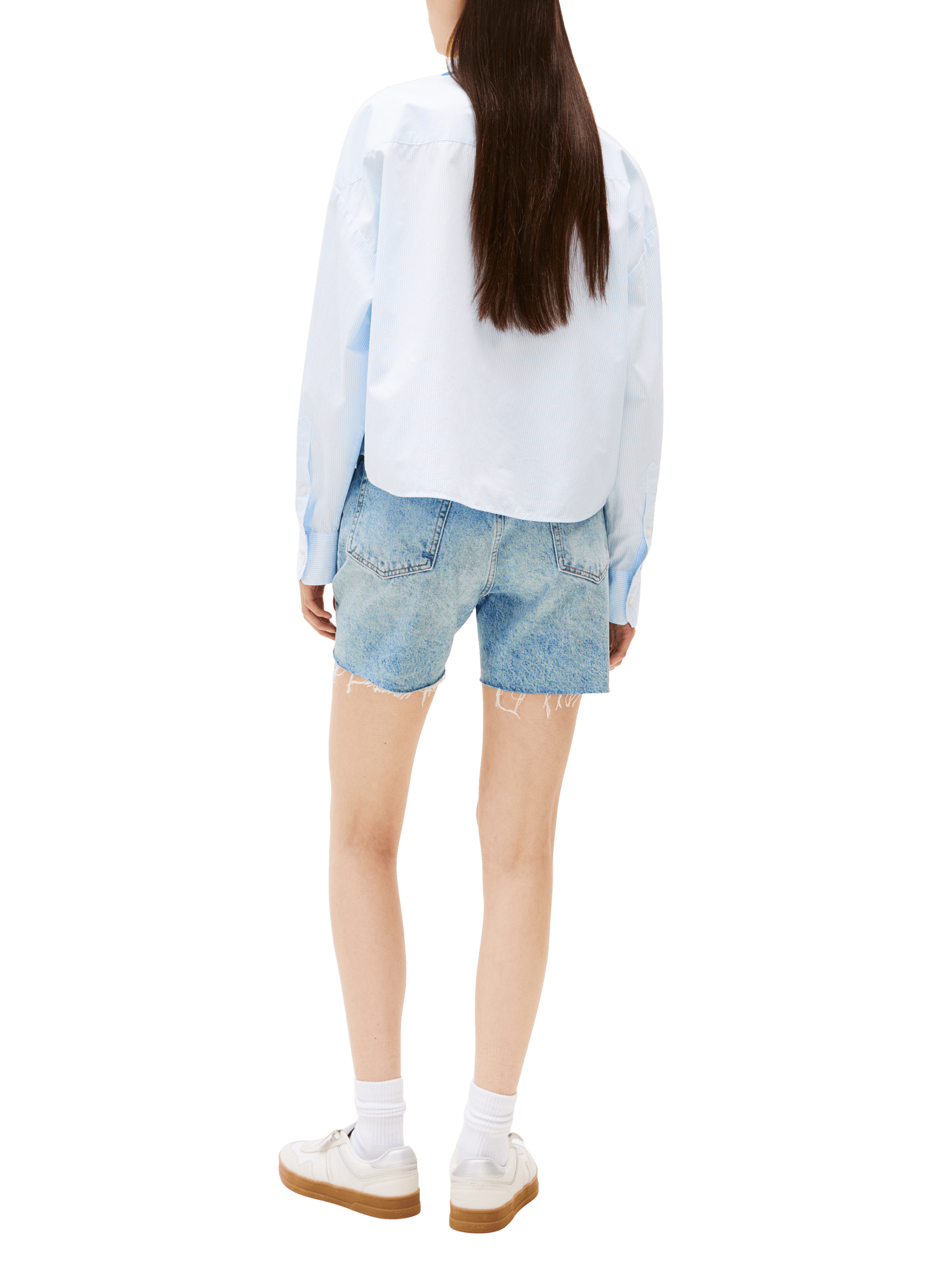 Chemise courte en coton TOMMY HILFIGER Bleu