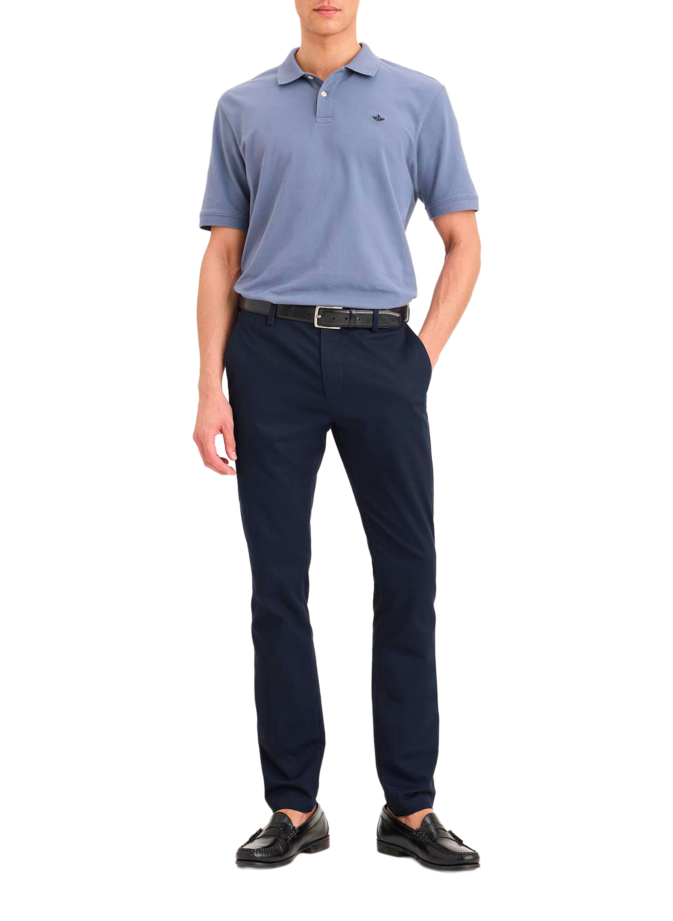 Plain cotton trousers DOCKERS Blue