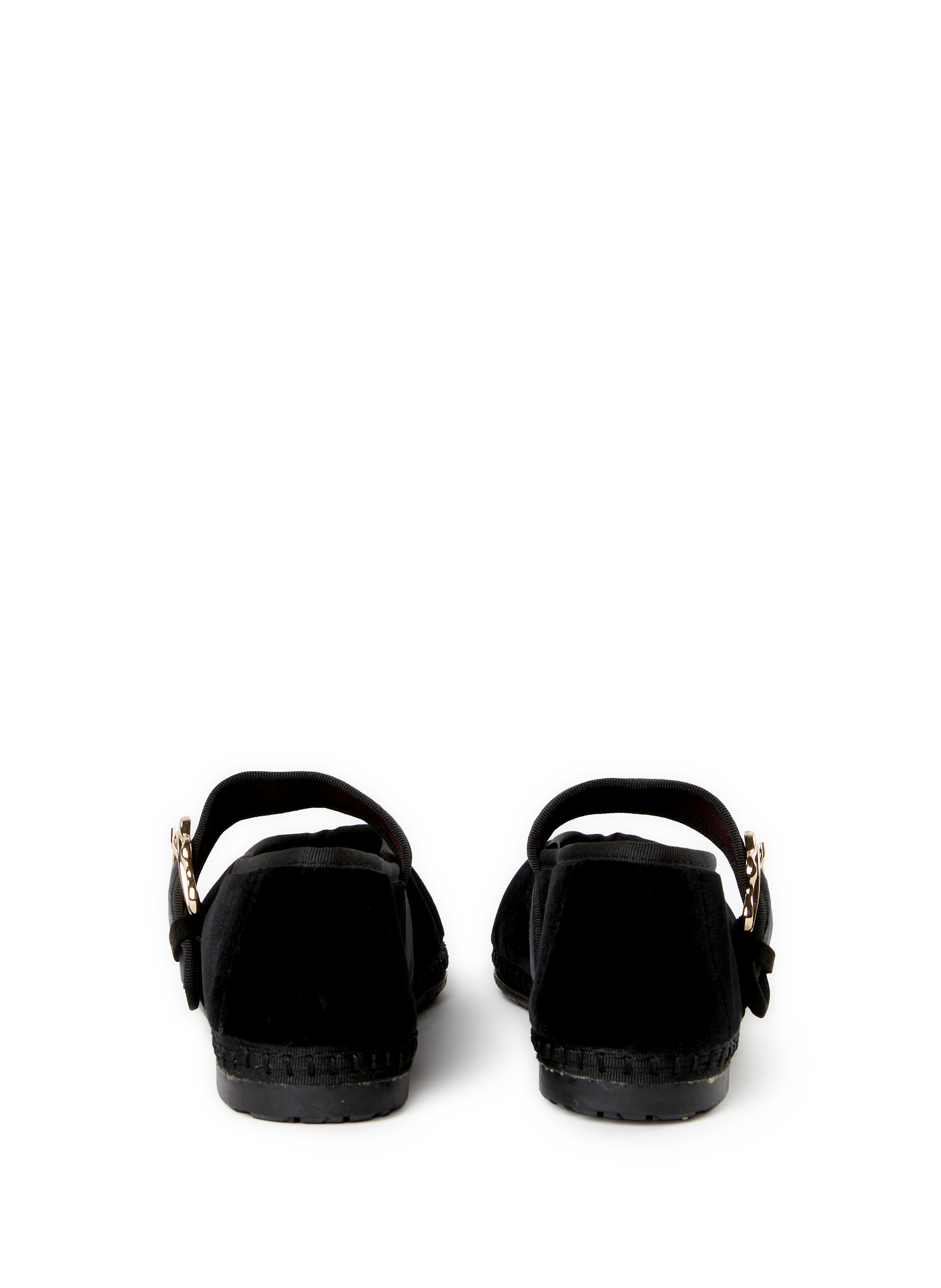 Ballerines à boucle en coton mélangé FLABELUS Noir