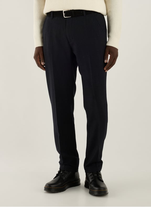 Pantalon droit en laine mélangée Bleu by LES DEUX LES DEUX Pantalon droit en laine mélangée Bleu