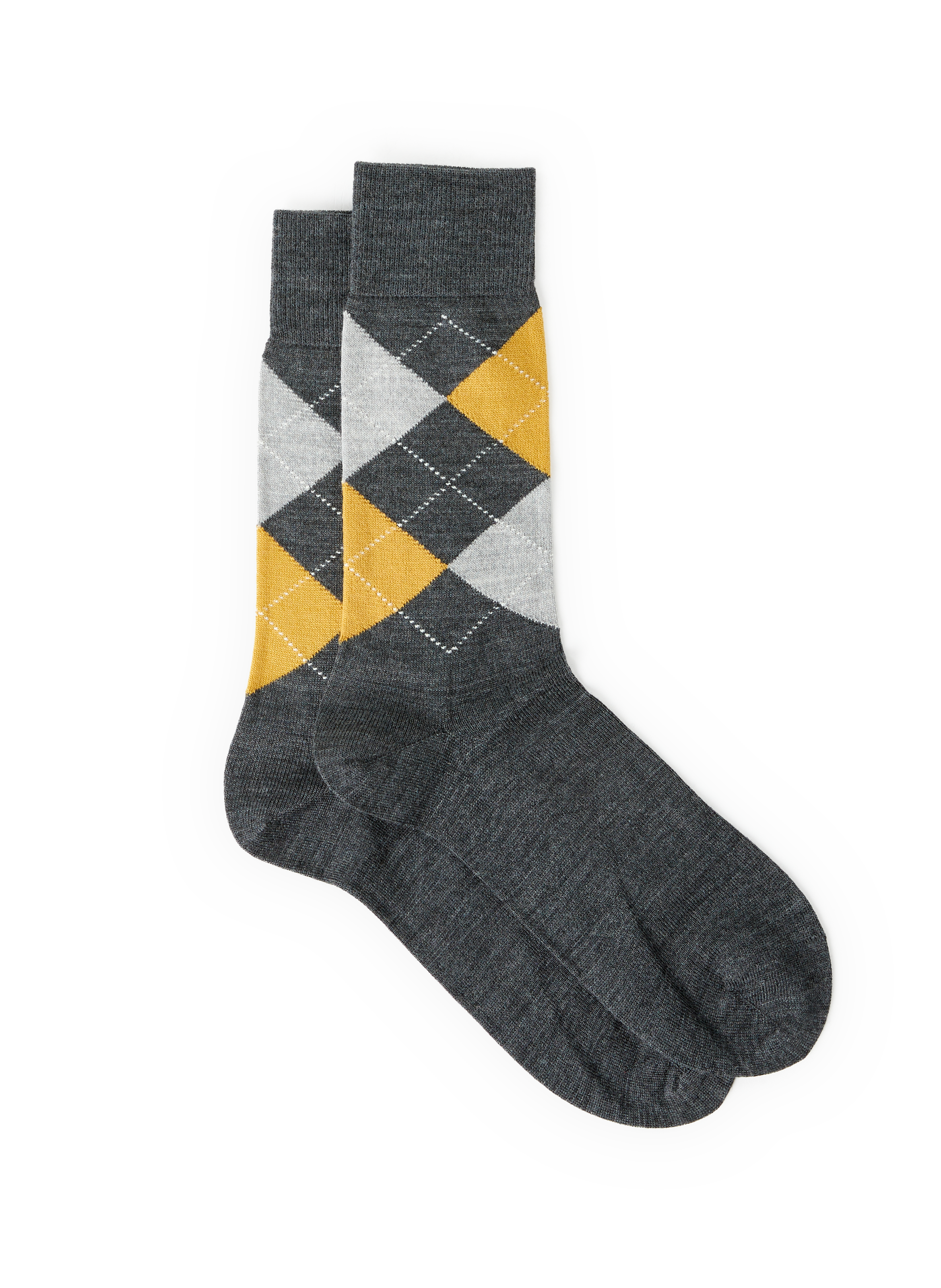 BURLINGTON Chaussettes mi-hautes en laine vierge mélangée  Gris